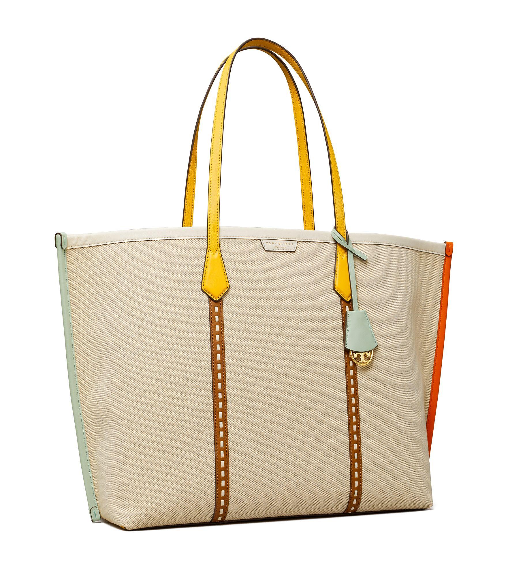 Tory Burch Perry Canvas Oversized Tote Bag in Natural