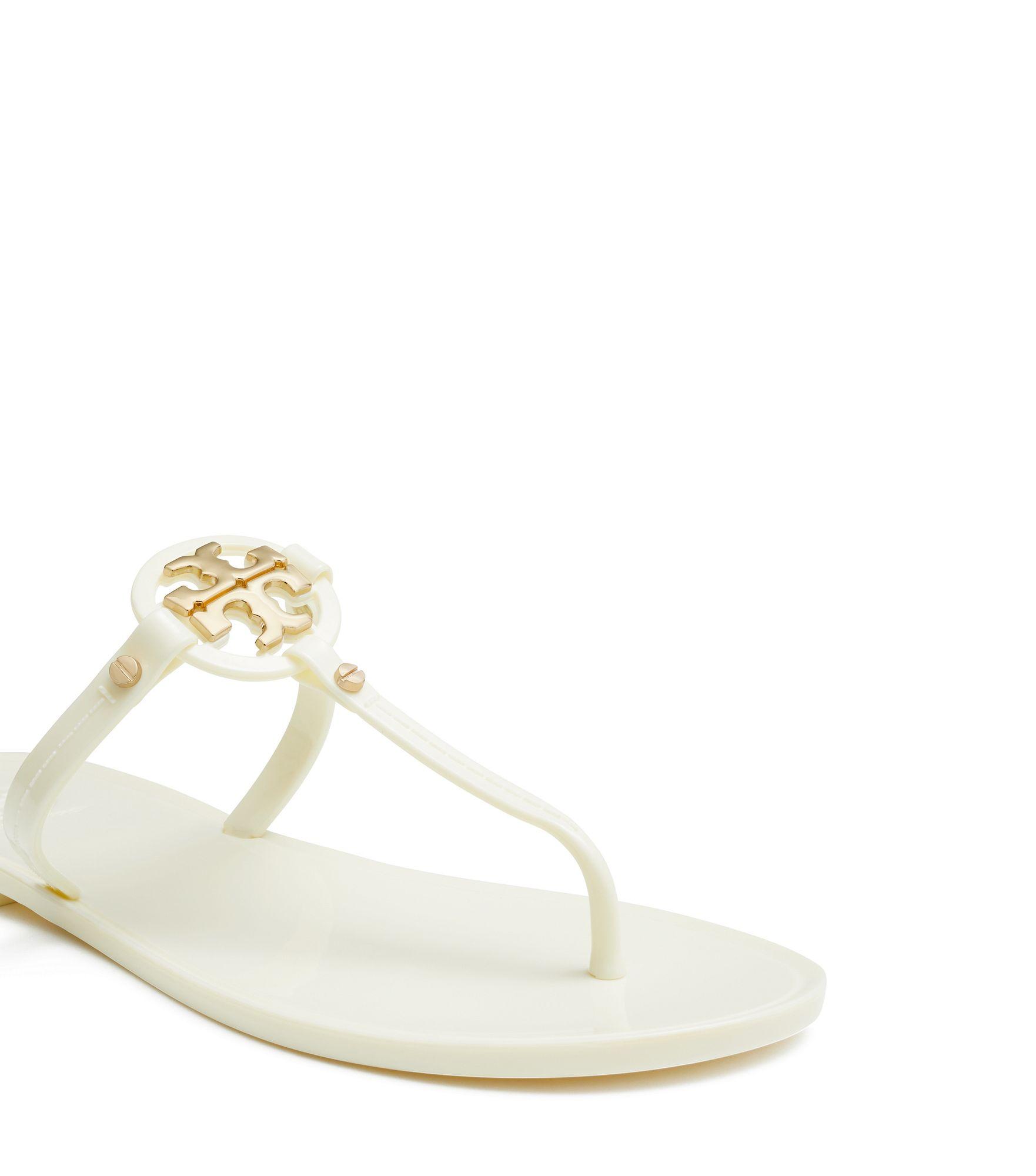 Tory Burch Mini Miller Jelly Thong Sandals in White - Lyst