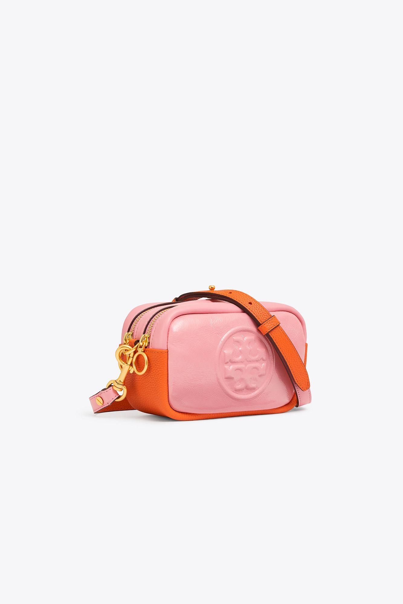 Tory Burch Perry Bombe Wristlet, In Tinto & Pink Moon Colour, With Mod  Shots
