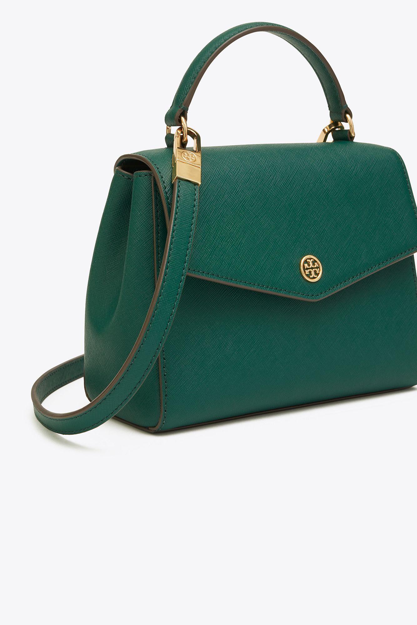 NWT!!TORY BURCH ROBINSON SMALL ZIP TOTE SATCHEL BAG Olive Color. Display