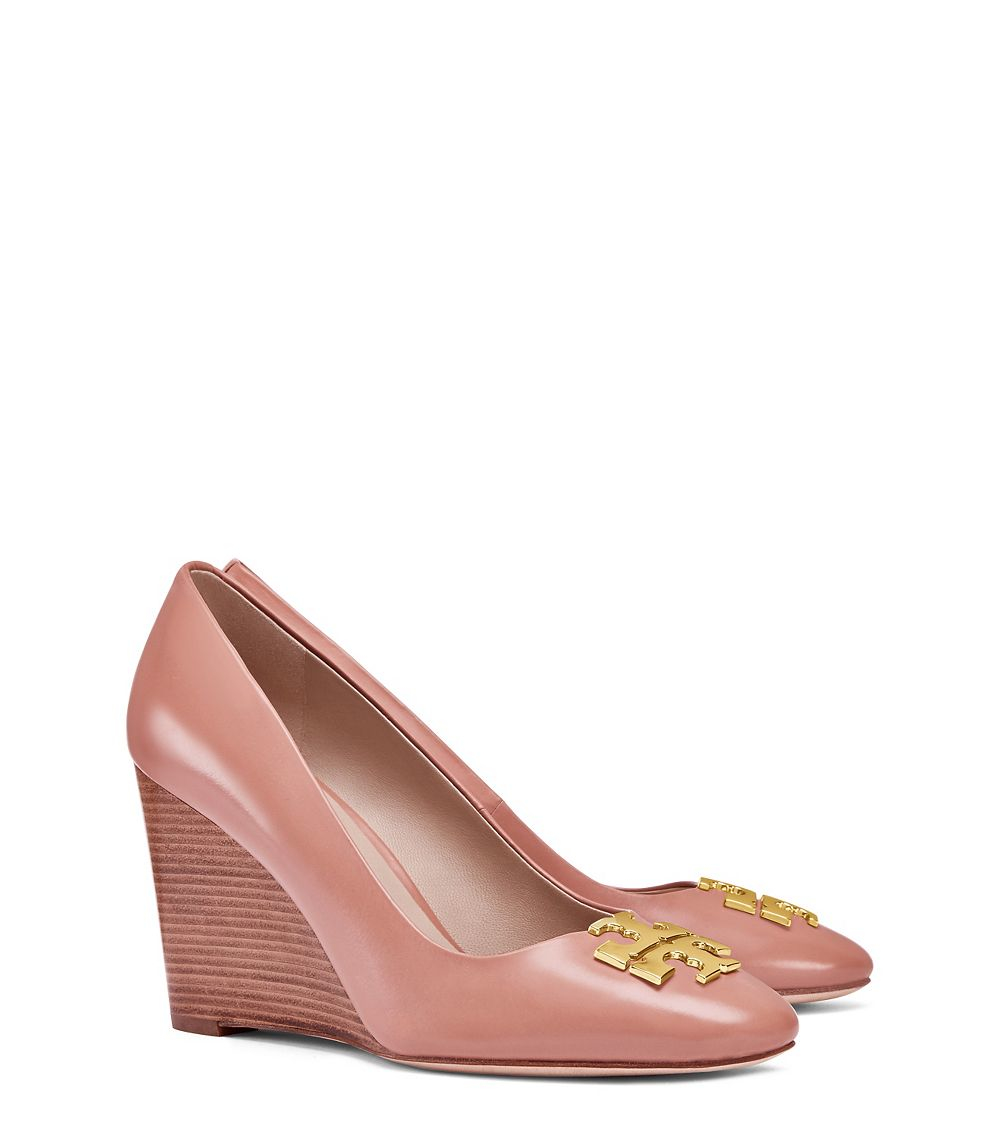 tory burch pink wedges