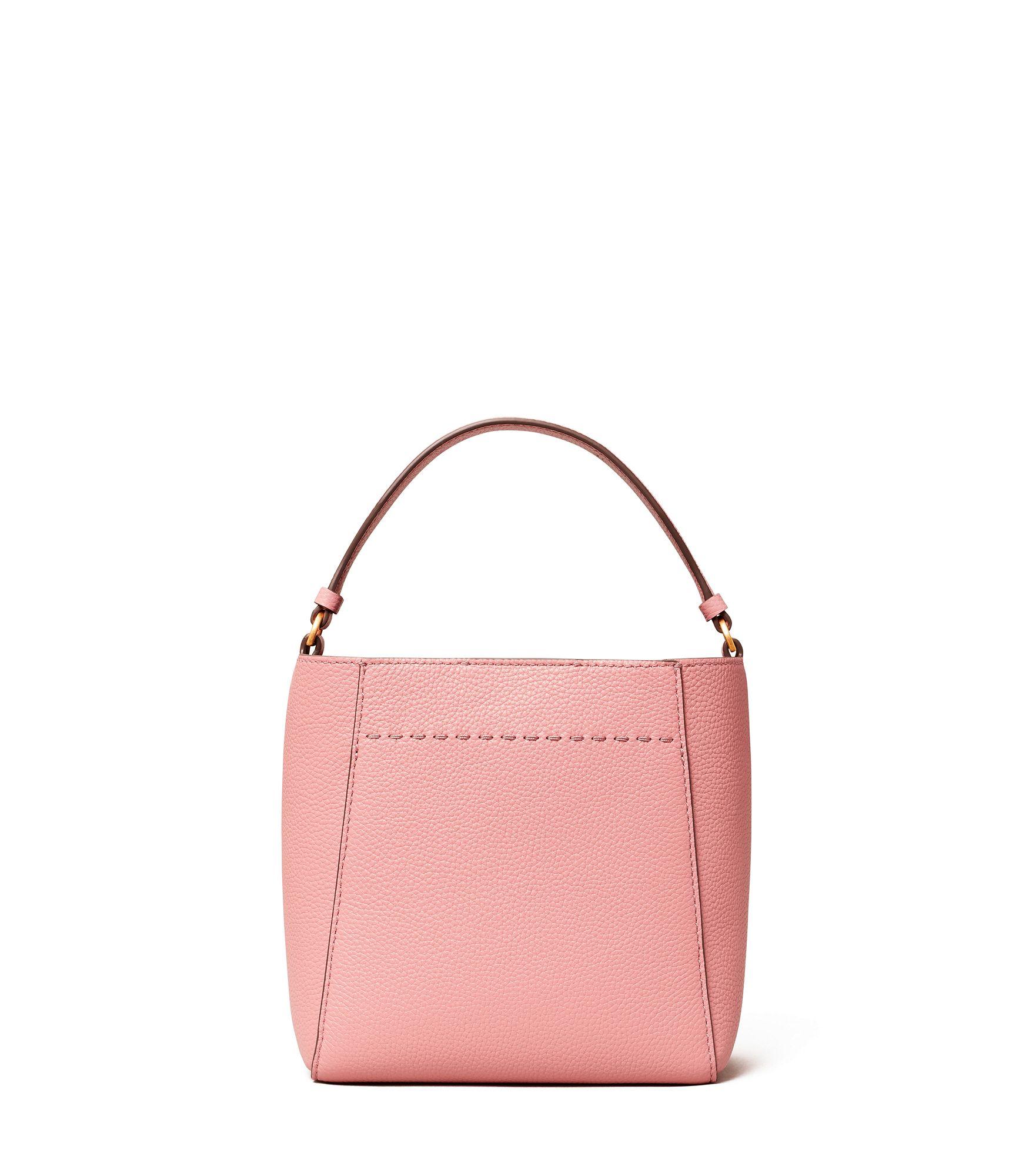 Tory Burch Mcgraw Small Bucket Bag in Pink