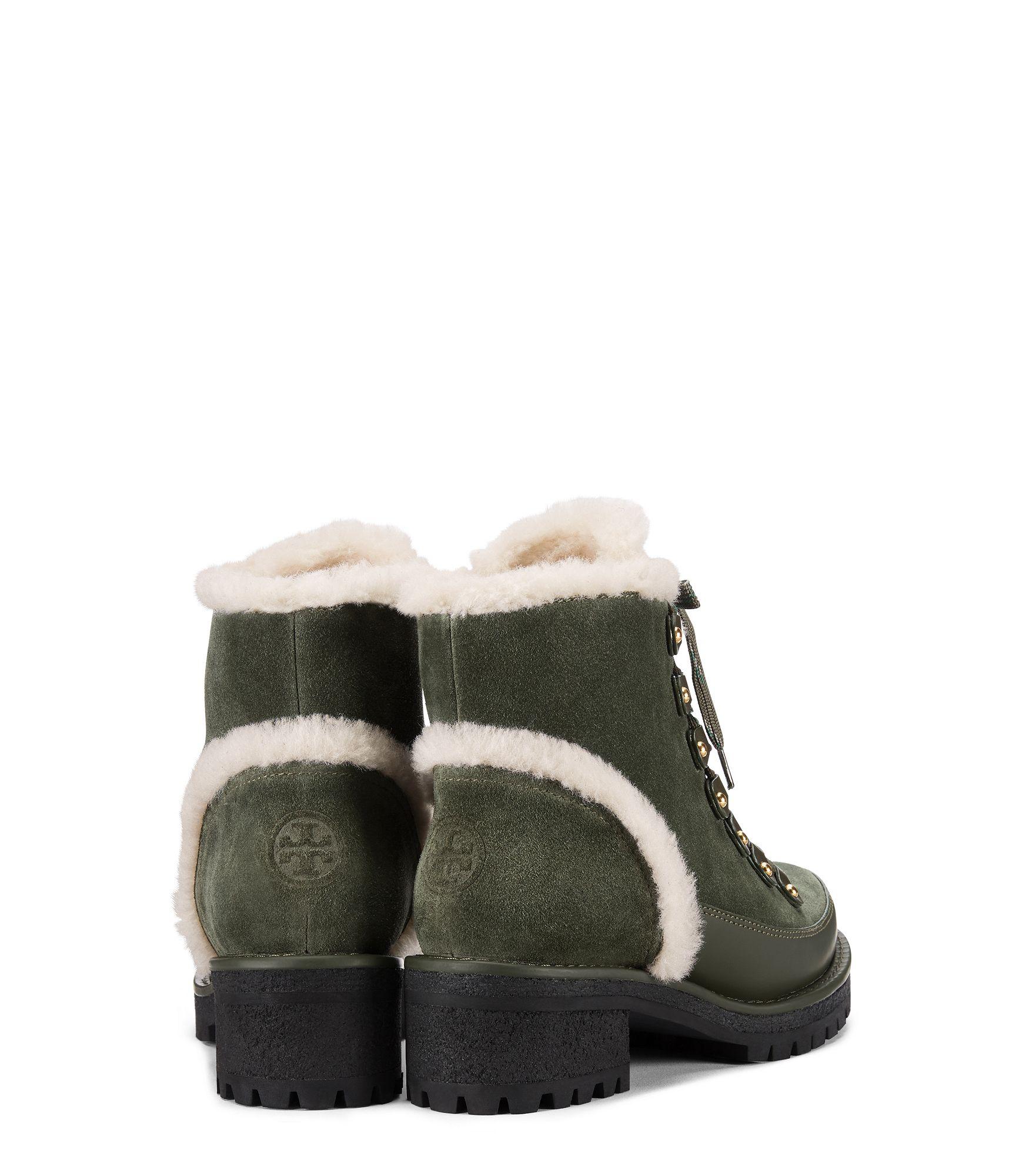 tory burch cooper shearling boot