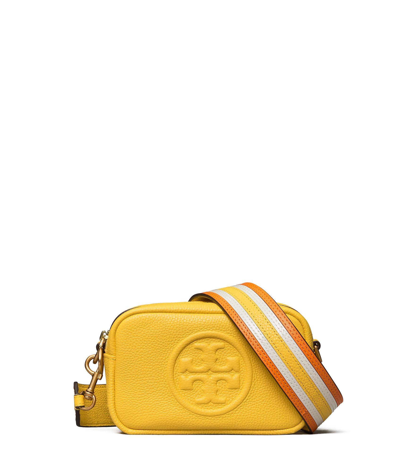 Tory Burch Leather Perry Bombe Pieced-strap Mini Bag in Yellow | Lyst