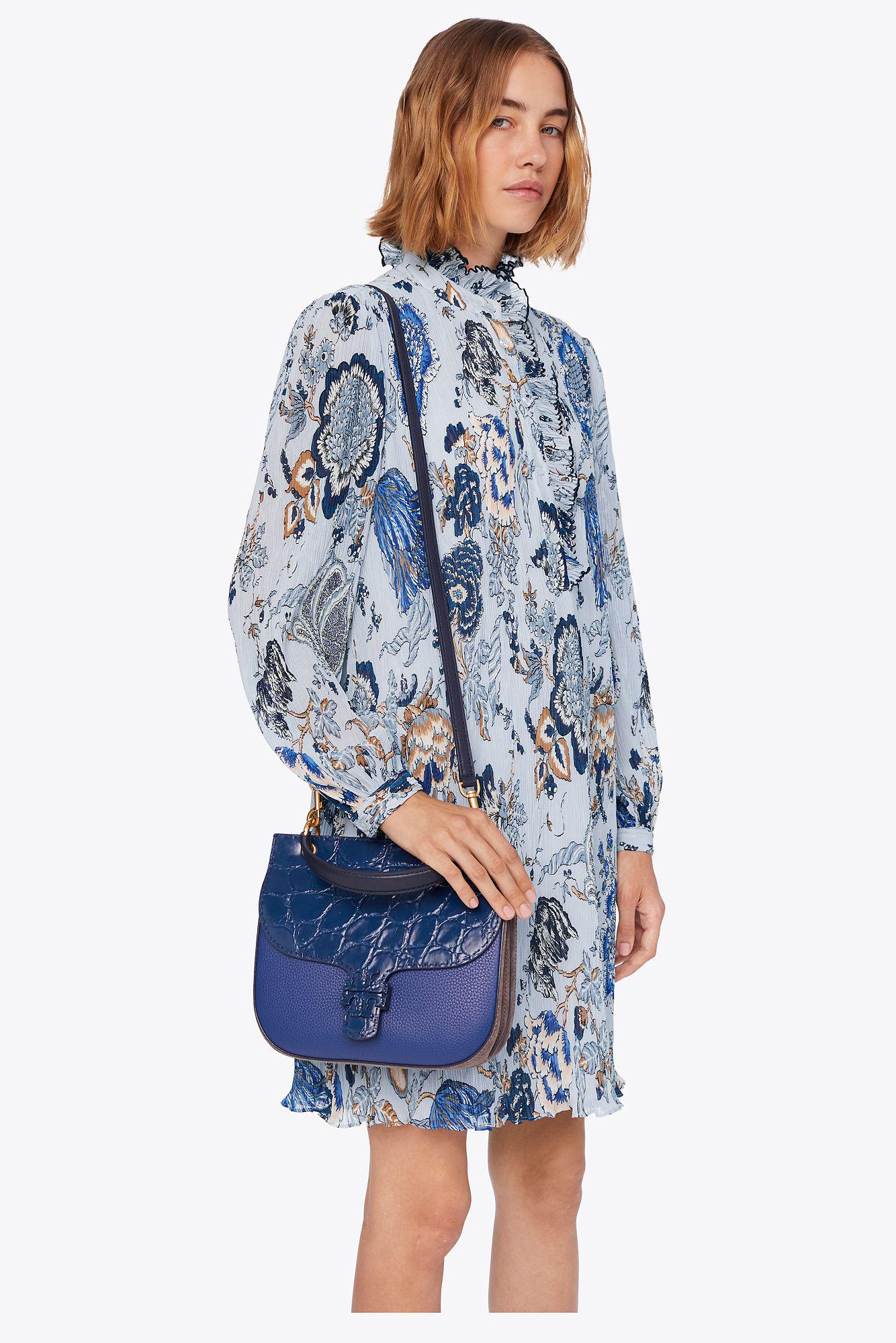 mcgraw embossed satchel