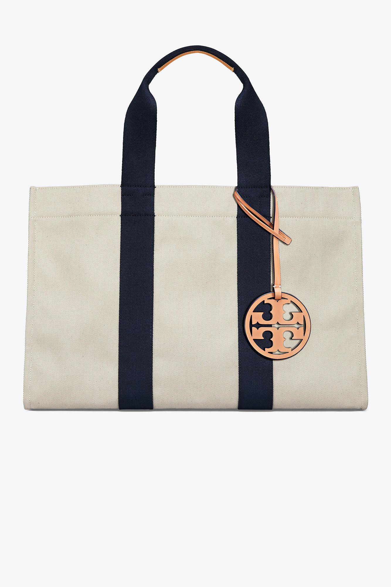 Tory Burch Miller Large Canvas Tote in Blue | Lyst Canada