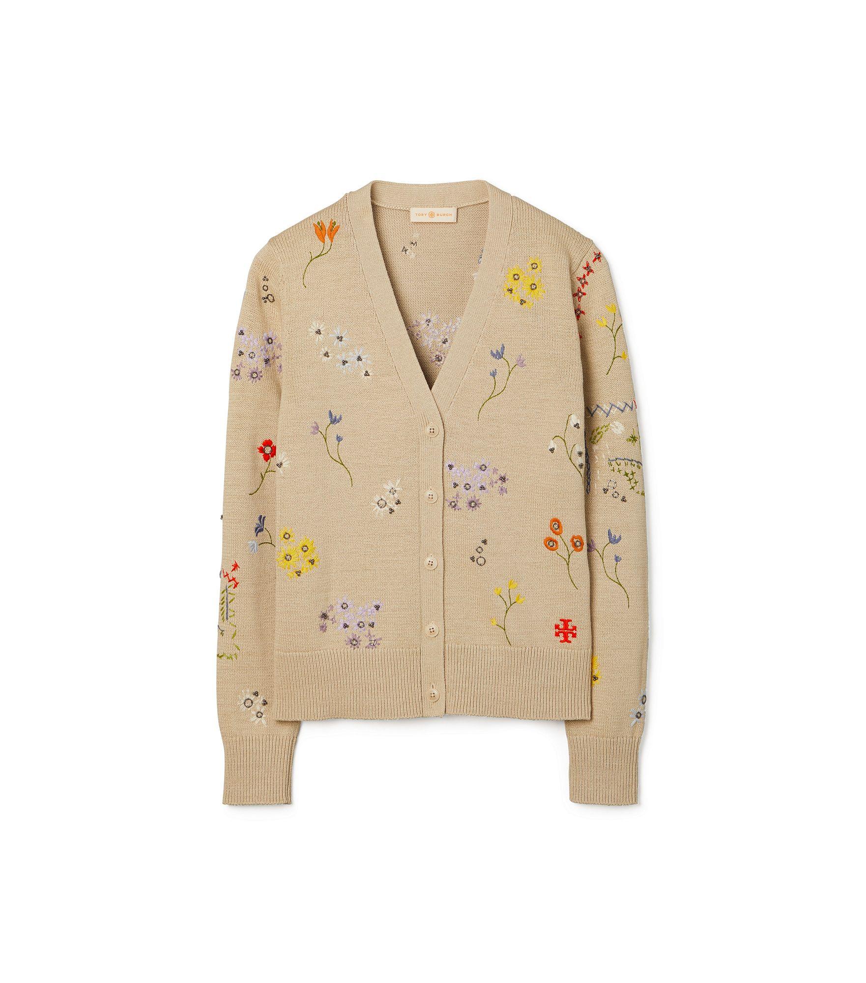 tory burch floral sweater