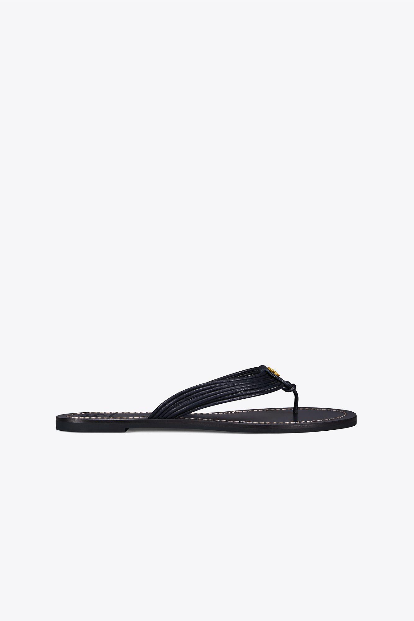 tory burch black thong sandals