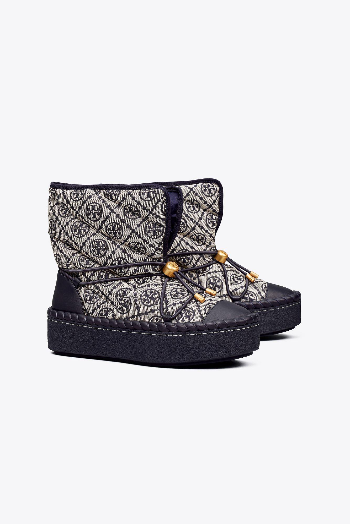 Tory Burch T Monogram Sleeping Bag Boot in Black Lyst