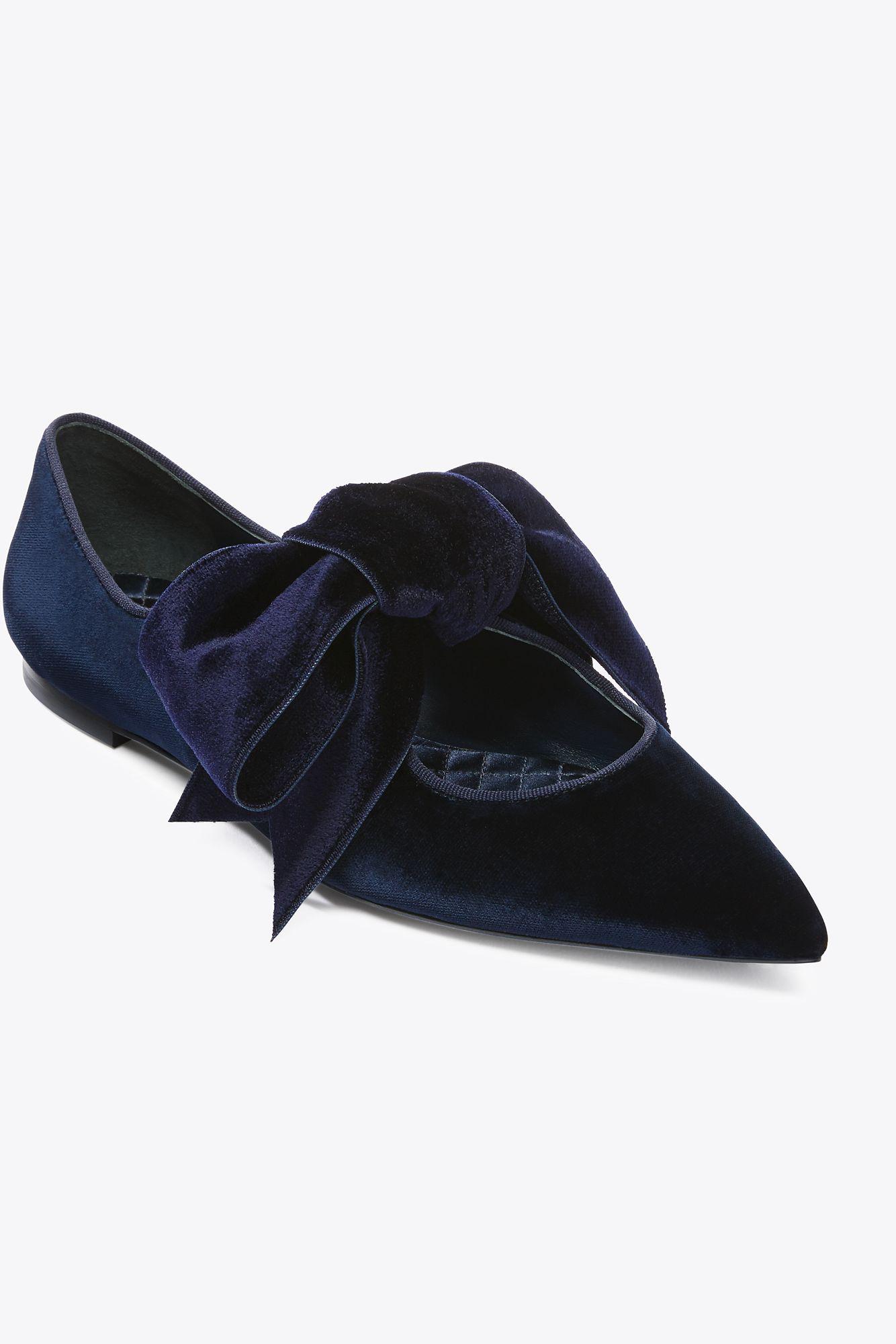 Tory Burch Clara Flat in Blue Lyst