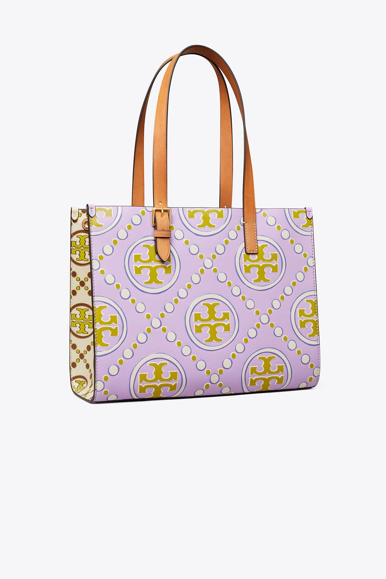 Tory Burch Small T Monogram Contrast Embossed Tote