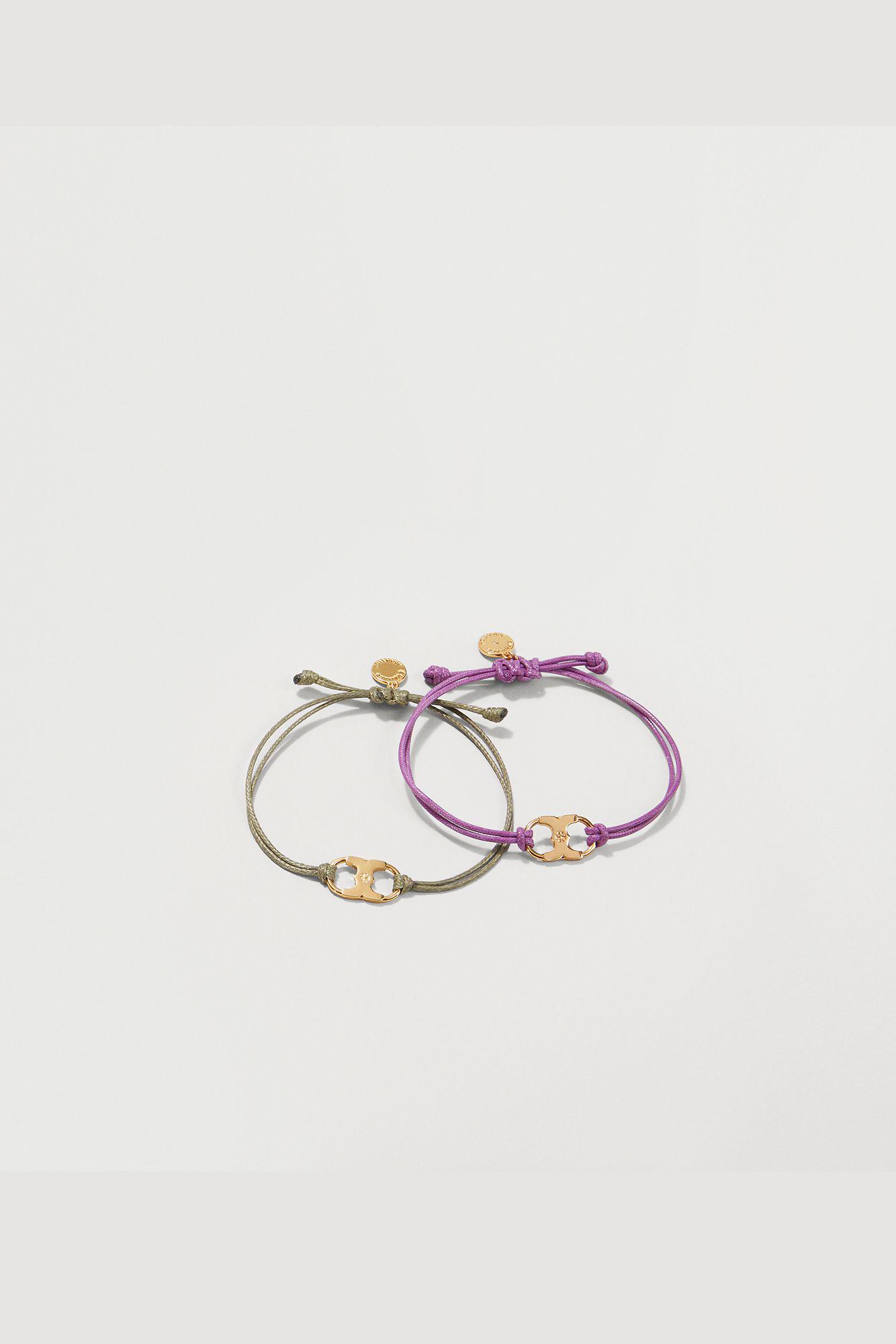 Tory Burch Silk Embrace Ambition Bracelet in Metallic Lyst