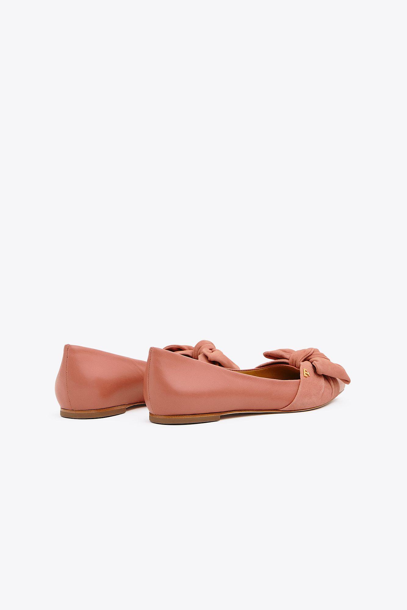Tory Burch Leather Eleonora Slipper in Pink - Save 72% White Womens Flats and flat shoes Tory Burch Flats and flat shoes 