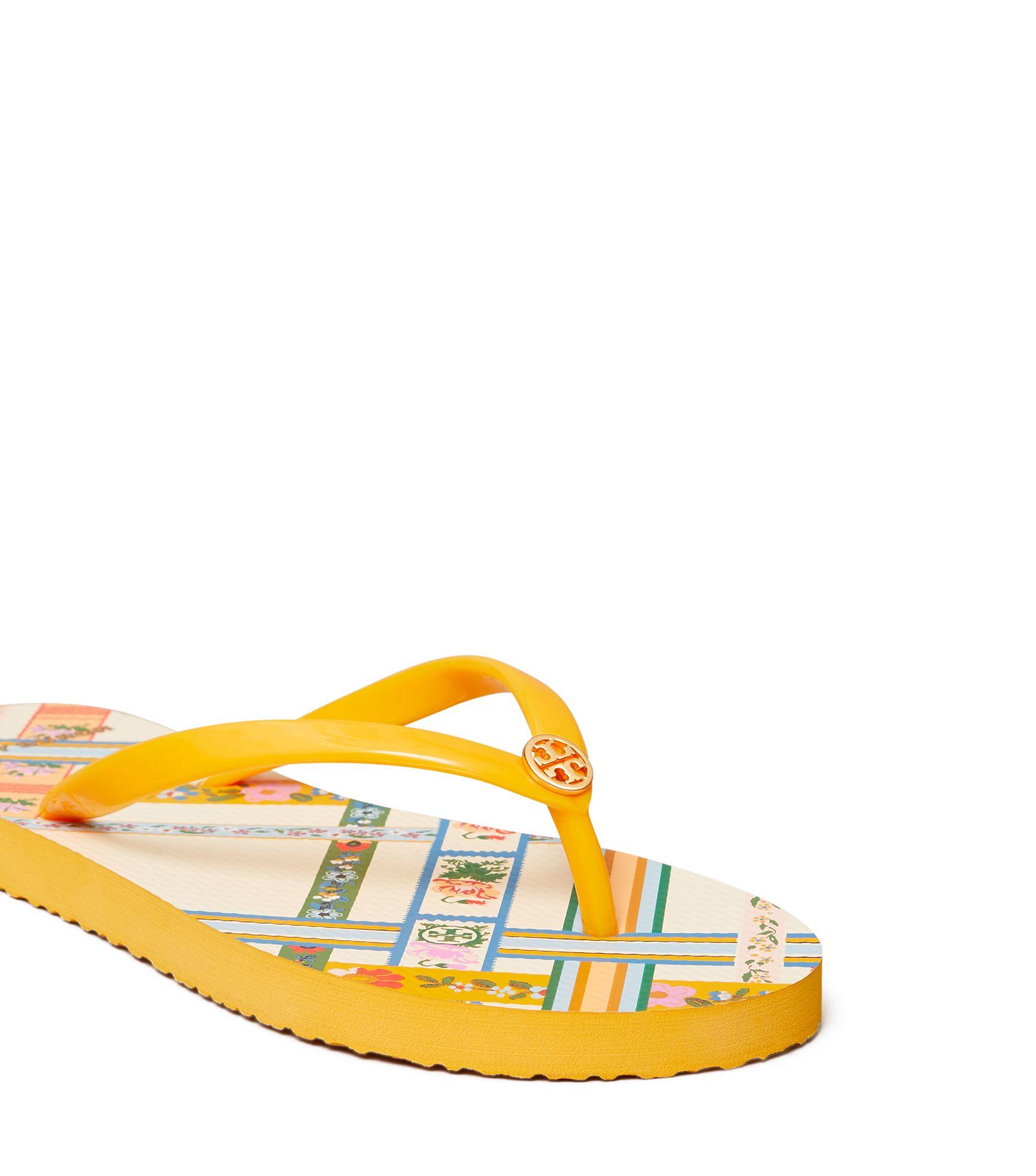 tory burch basket weave flip flops