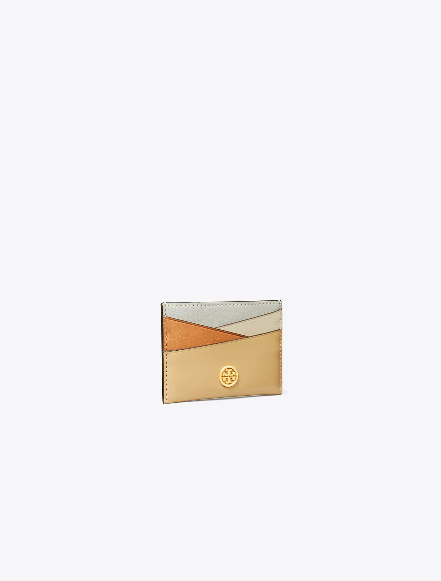 Tory Burch Robinson Patchwork Card Case in White | Lyst