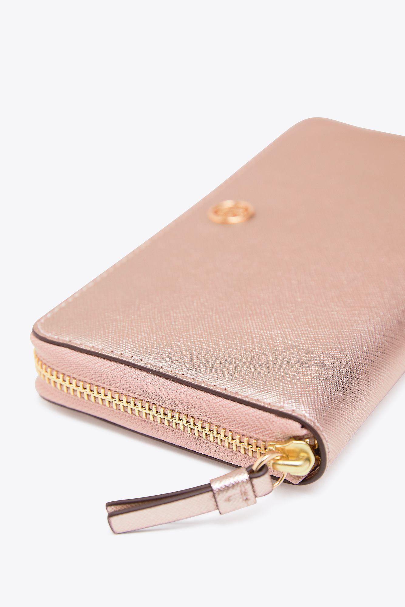 tory burch hot pink wallet