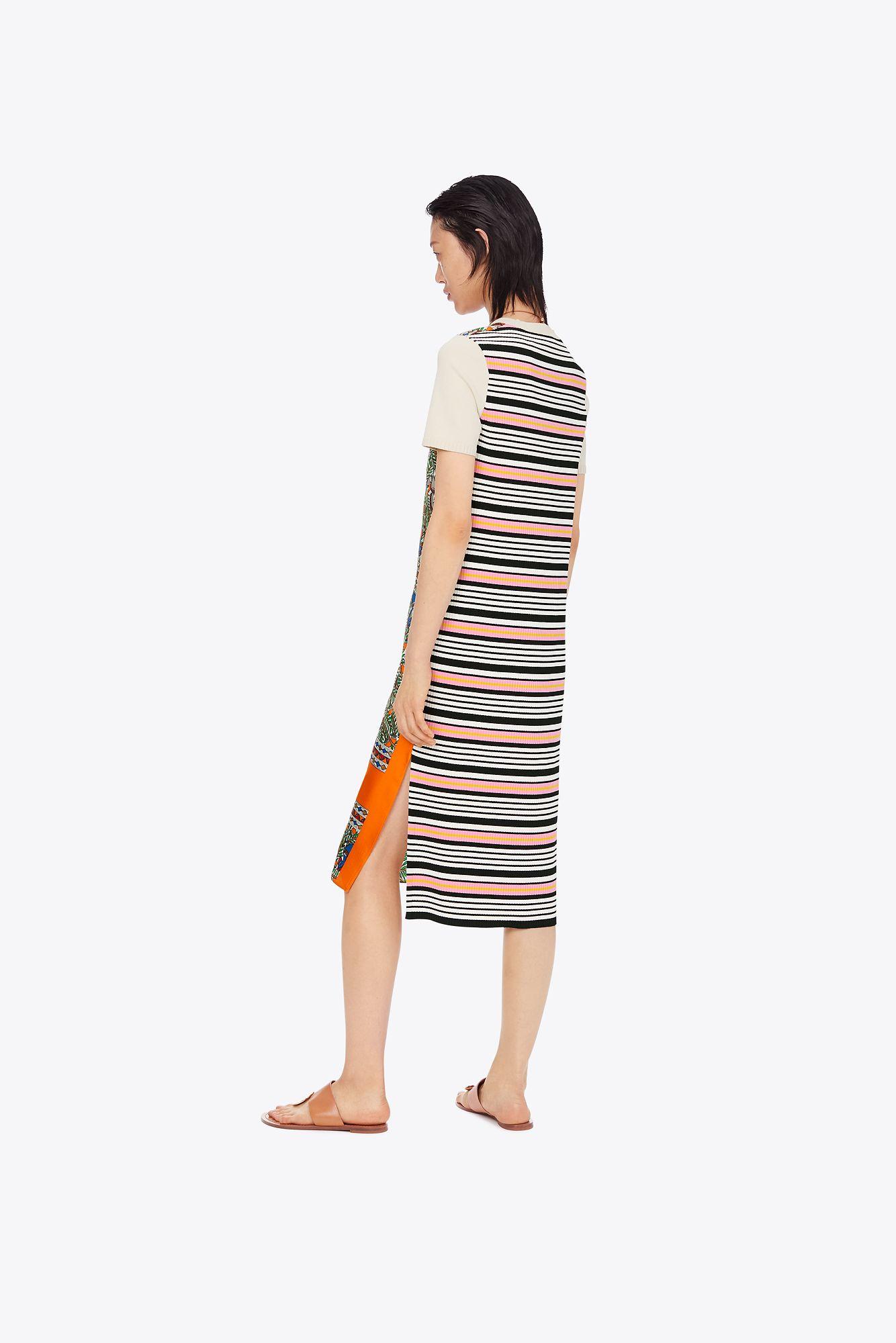 tory burch silk front sweater dress