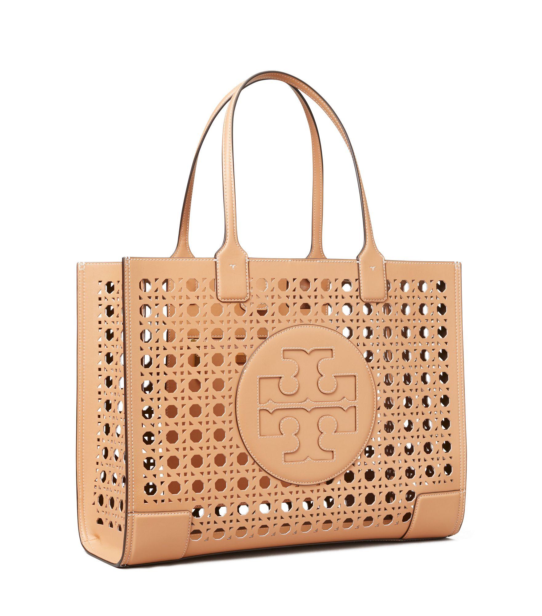 Tory Burch Ella Basket-weave Tote Bag in Natural | Lyst
