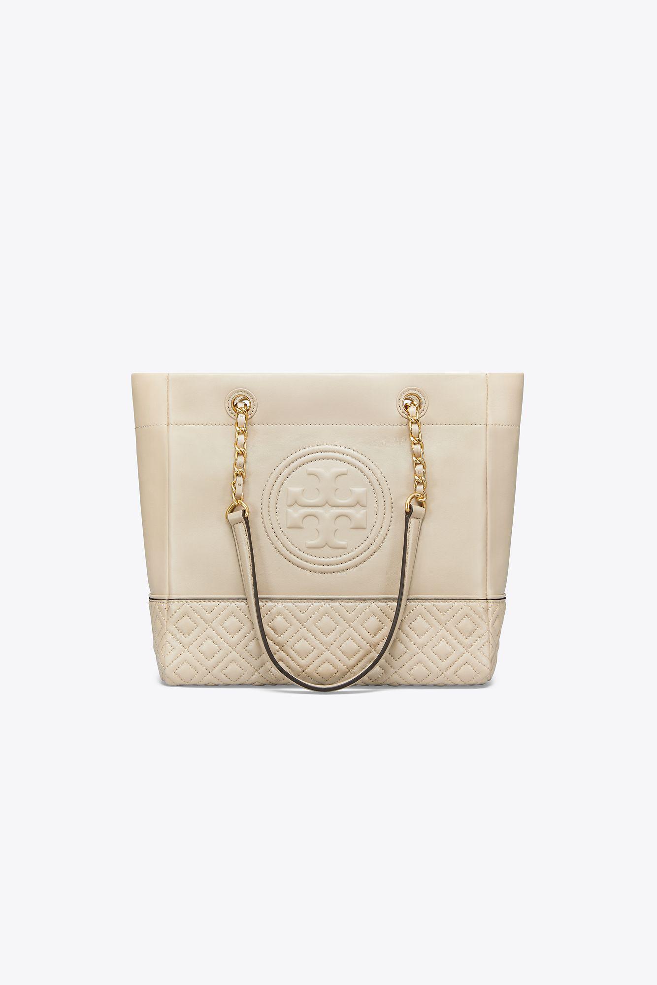 Tory Burch Fleming Tote in Natural | Lyst