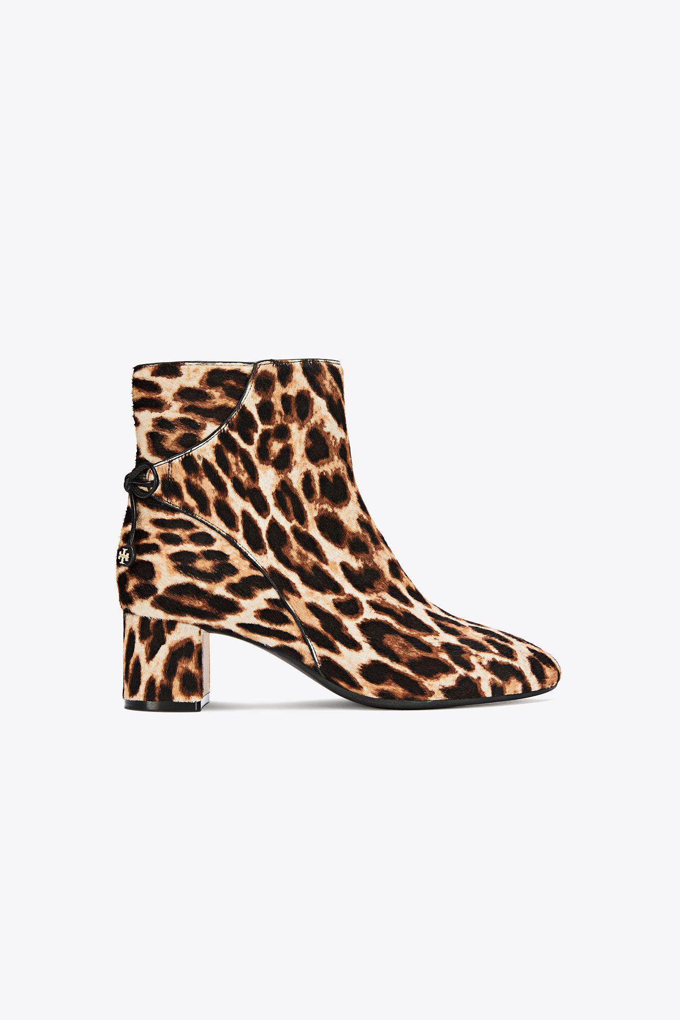 tory burch leopard ankle boots