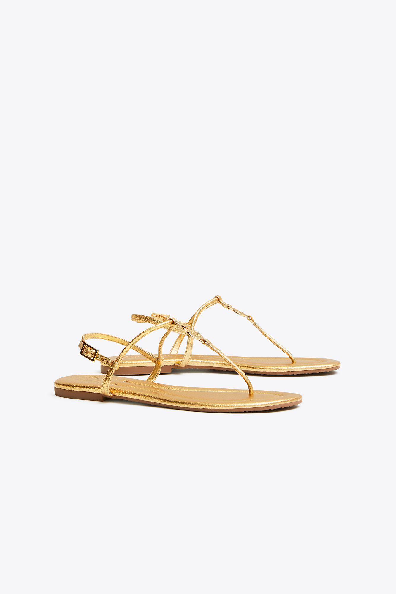 tory burch emmy sandals gold