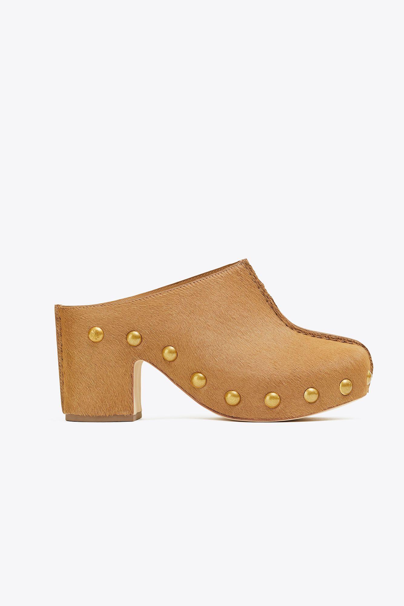 tory burch cow clogs