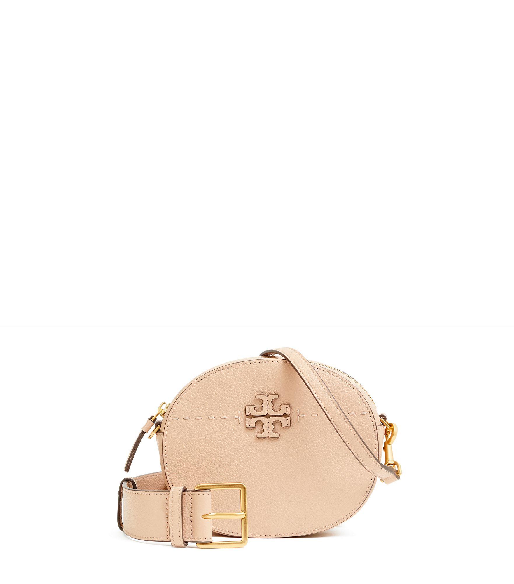 Tory Burch Mcgraw Convertible Round Belt Bag in Natural | Lyst Canada