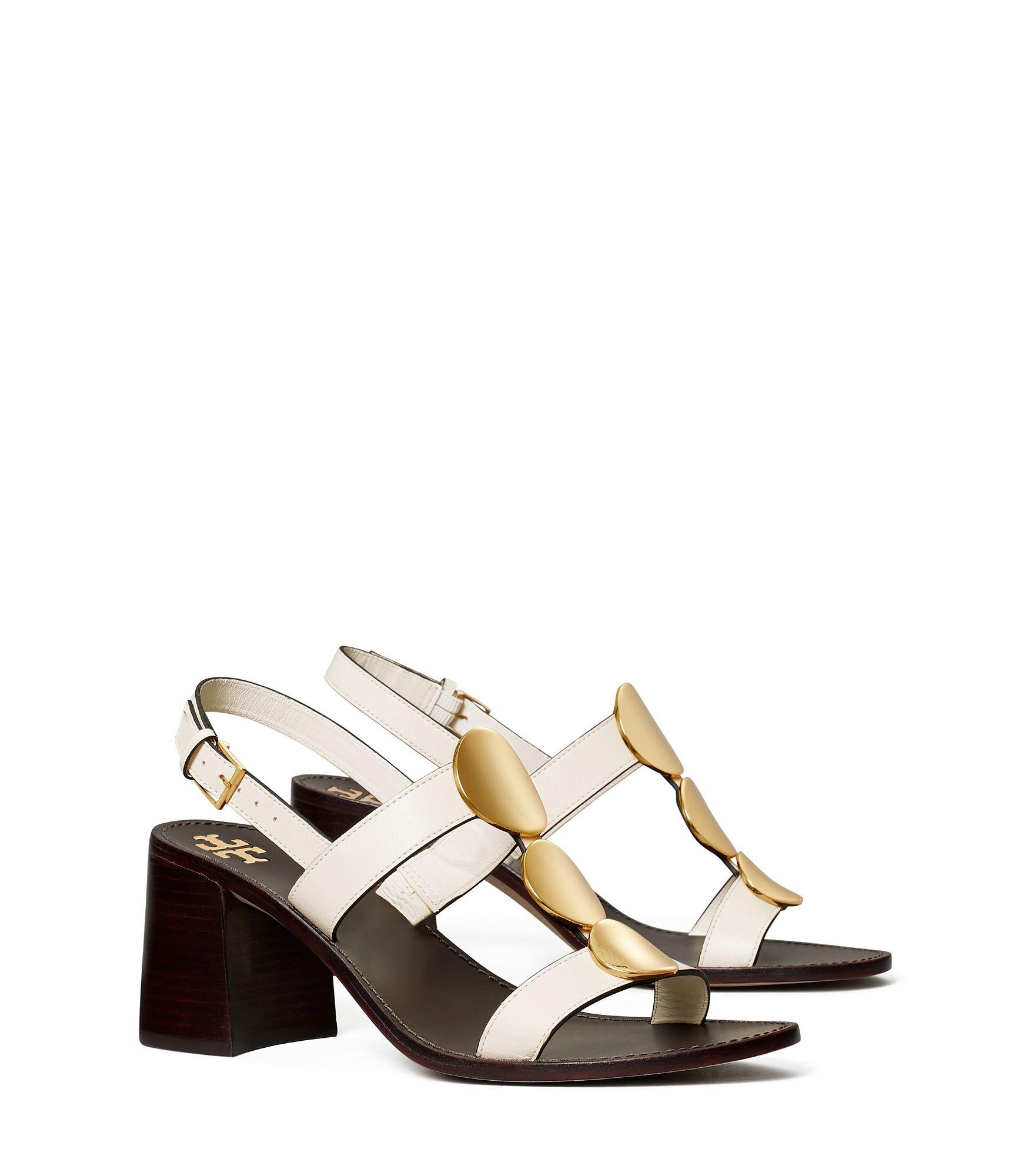 patos disk metallic sandal