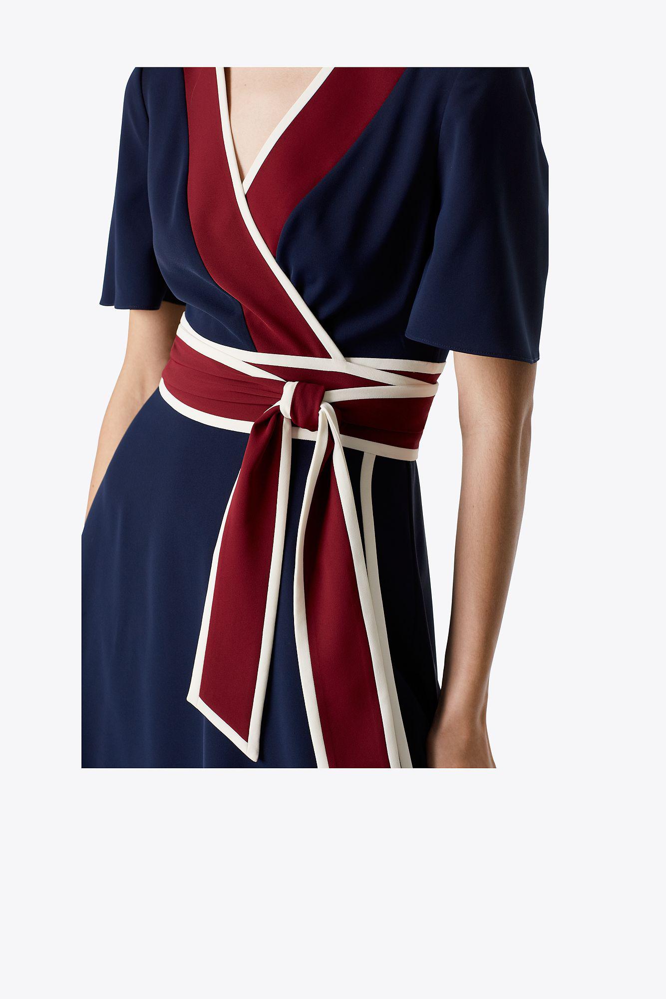 Tory Burch Synthetic Peggy Wrap Dress ...