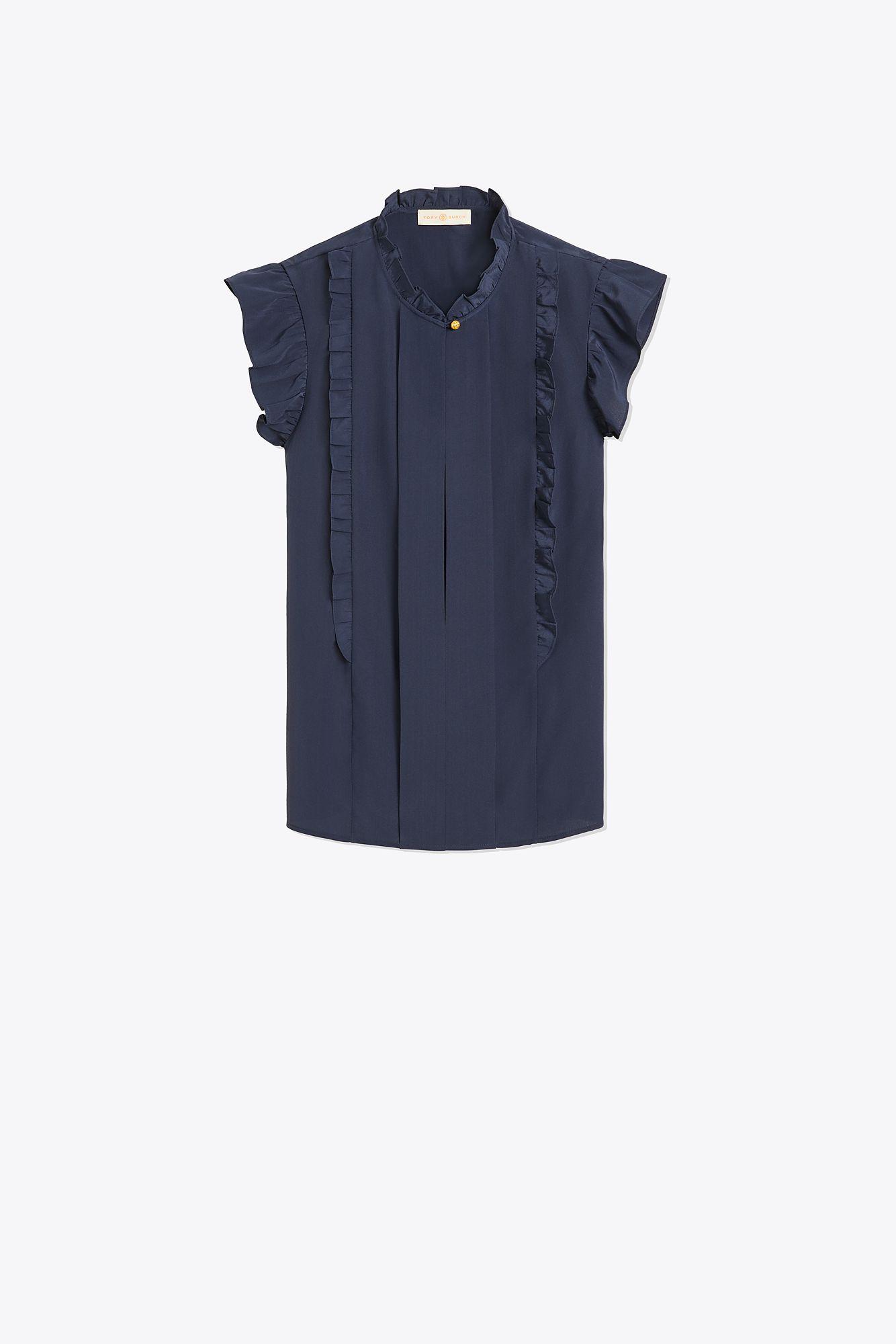 tory burch ruffle shell top