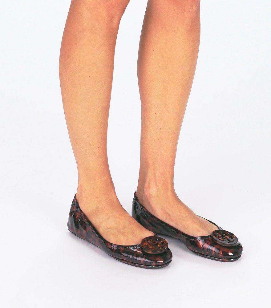 tory burch minnie travel ballet flat tortoise