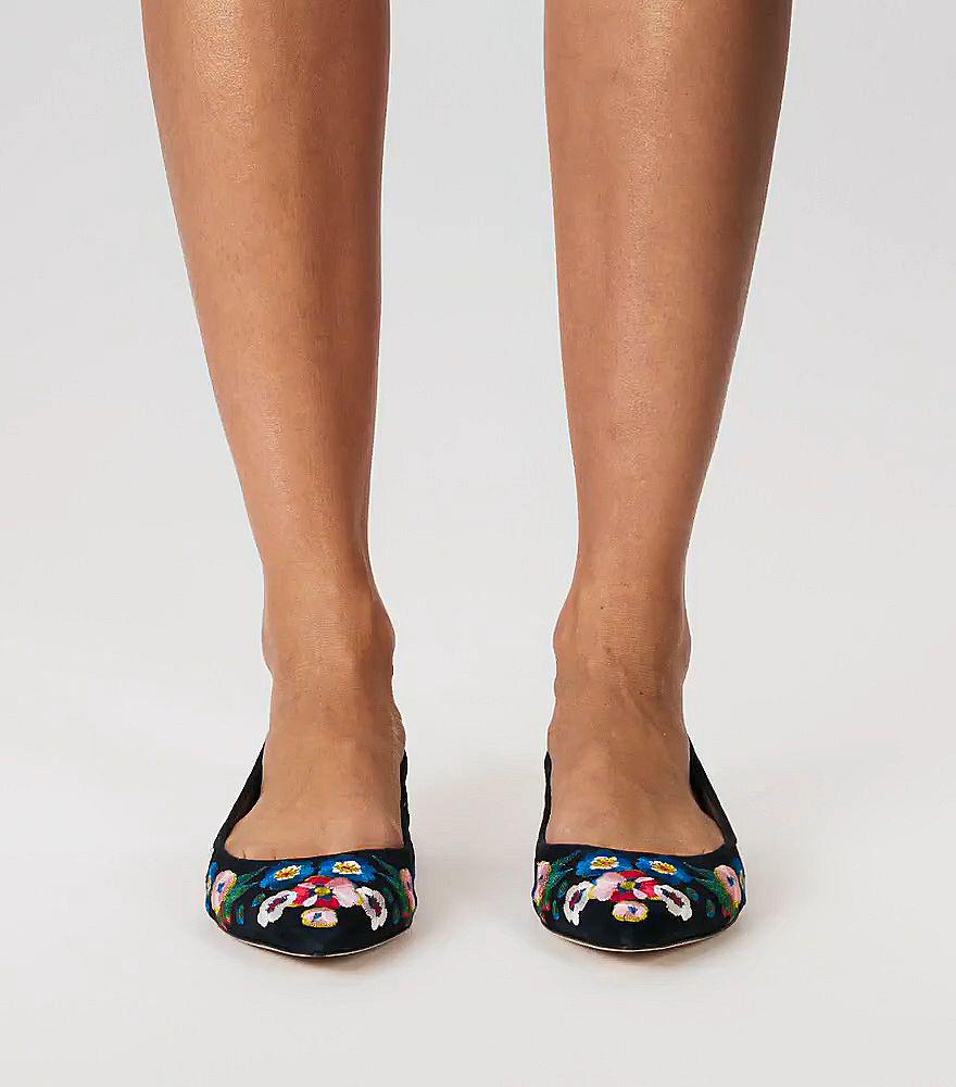 tory burch flower ballet flat