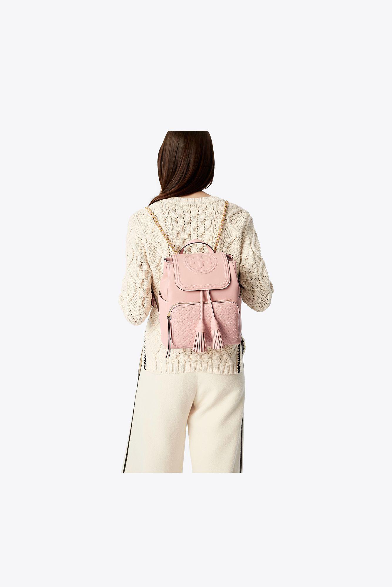 Tory Burch Fleming Soft Mini Backpack in Pink