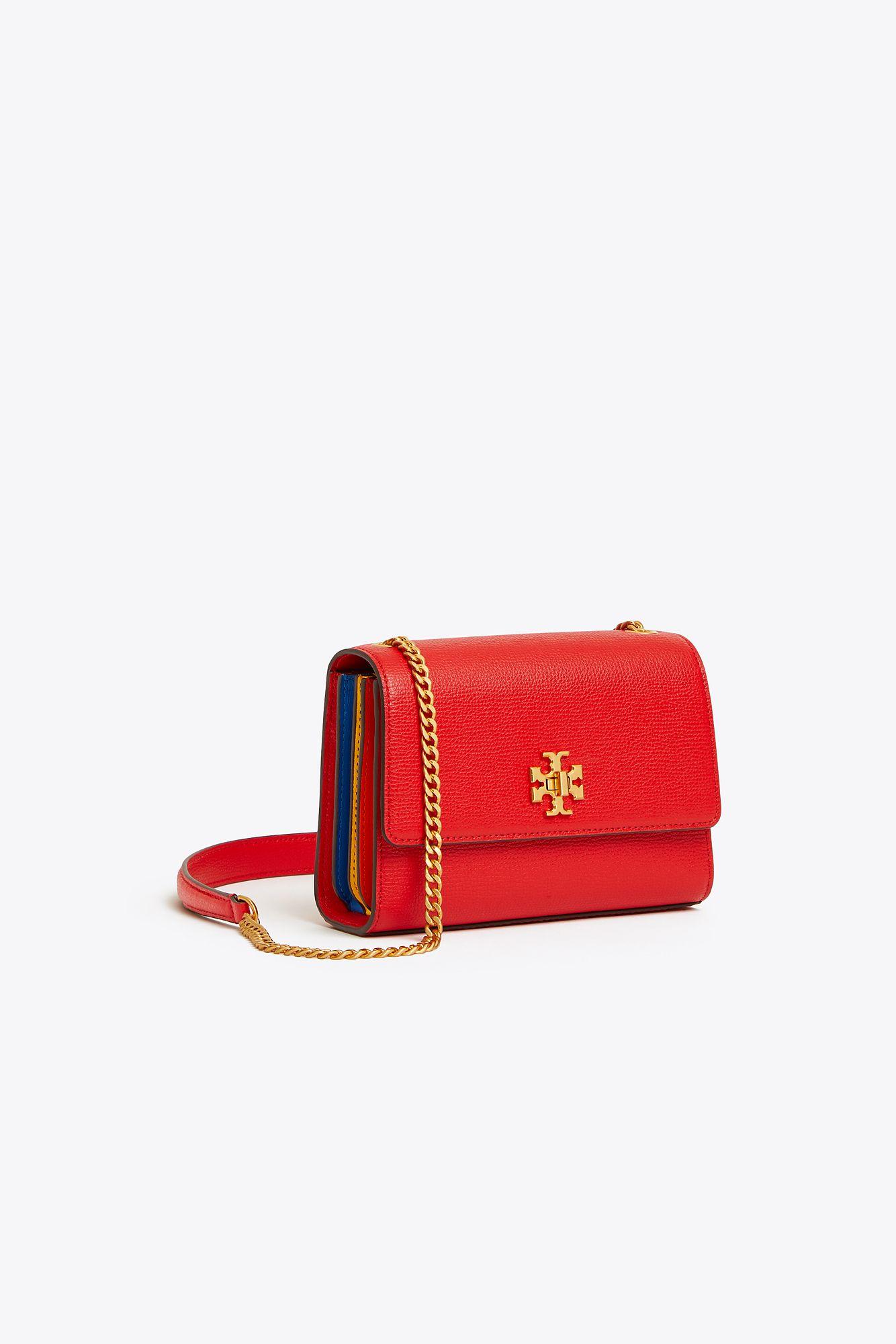 Tory Burch Leather Kira Mini Bag in Red | Lyst