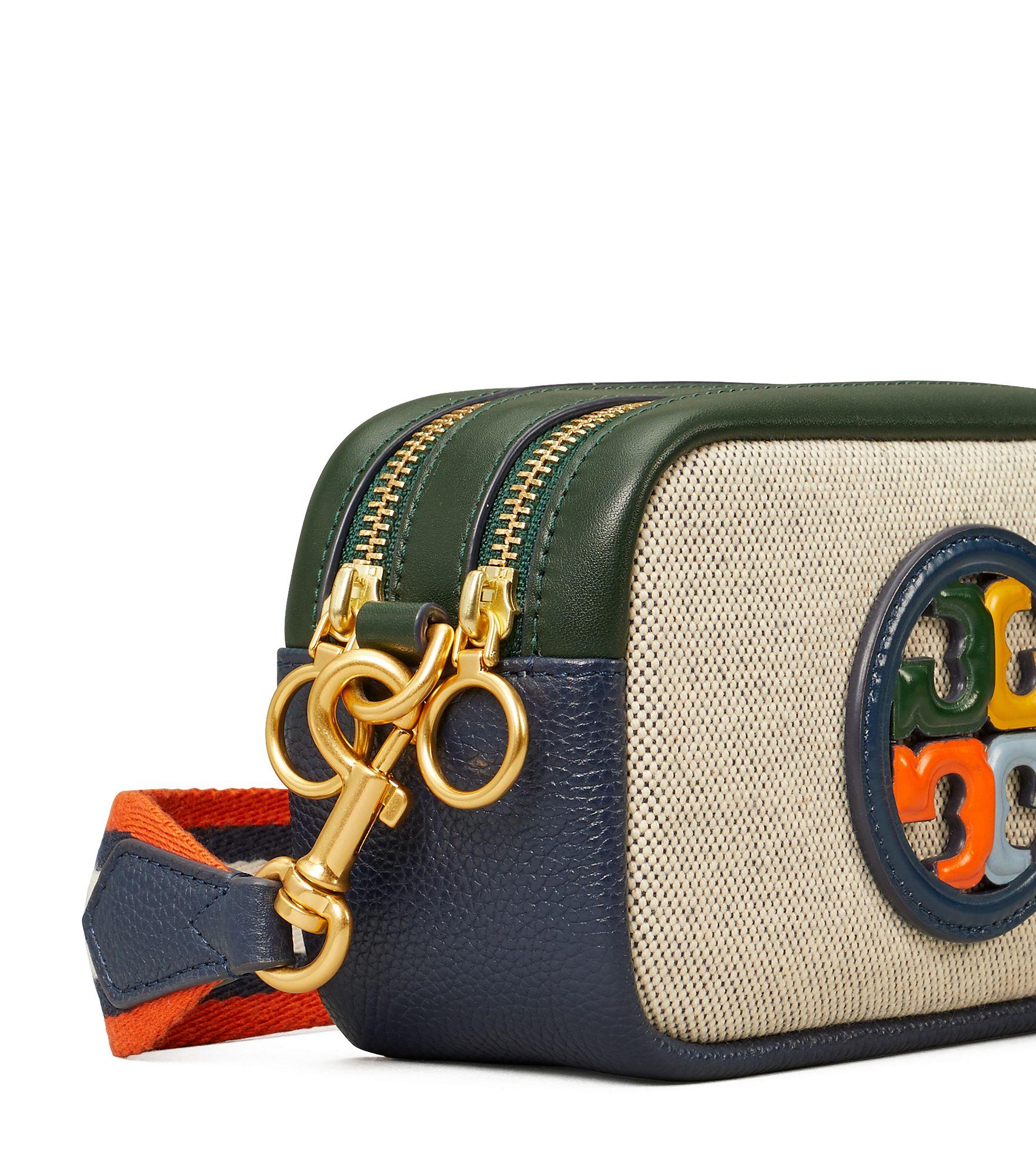 Tory Burch Perry Color-block Canvas Mini Bag in Blue | Lyst