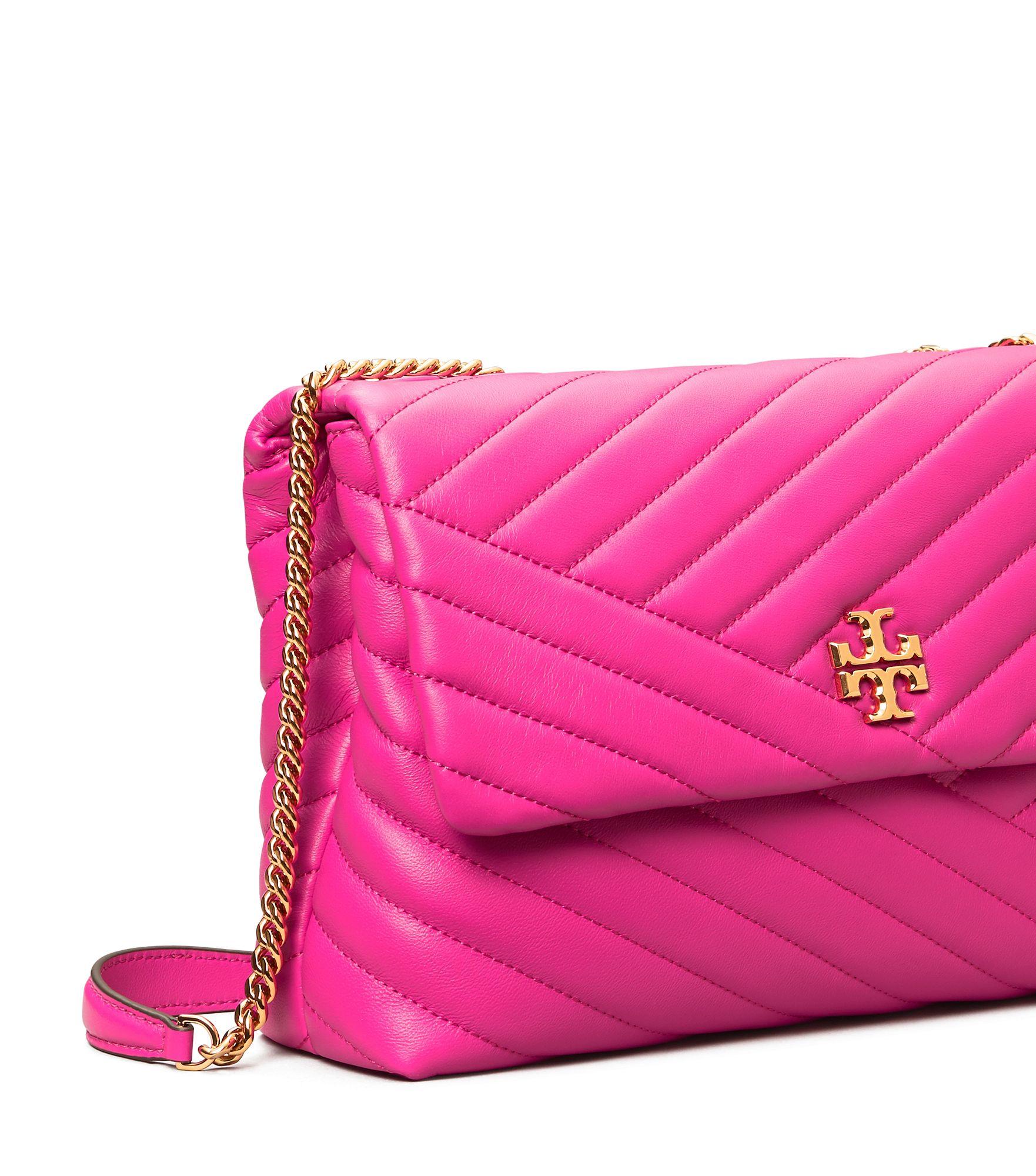 Tory Burch Leather Kira Quilted Cross Body Bag in Violet (Pink) - Lyst