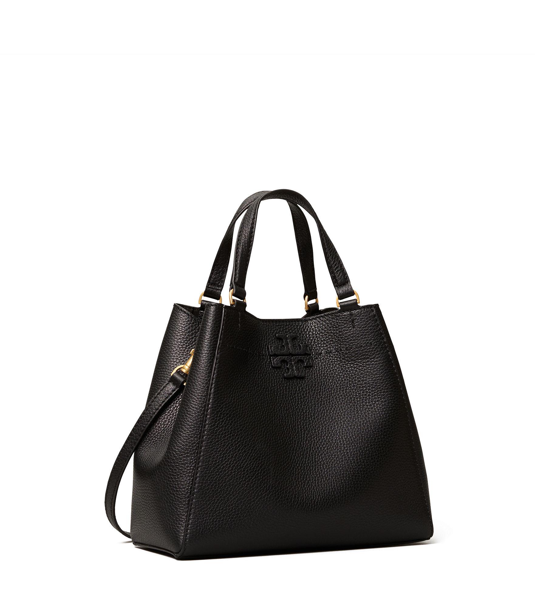 Tory Burch Mcgraw Small Leather Bucket Bag - Black