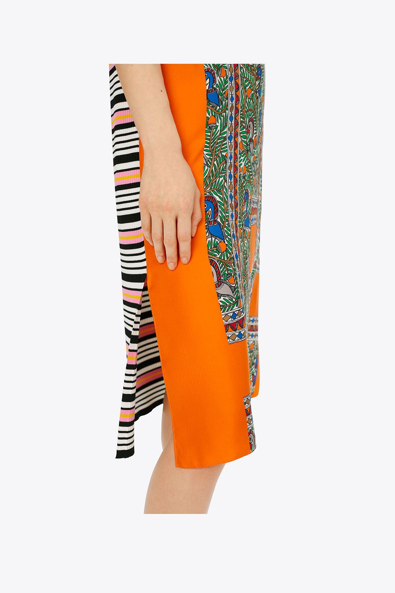 tory burch silk front sweater dress