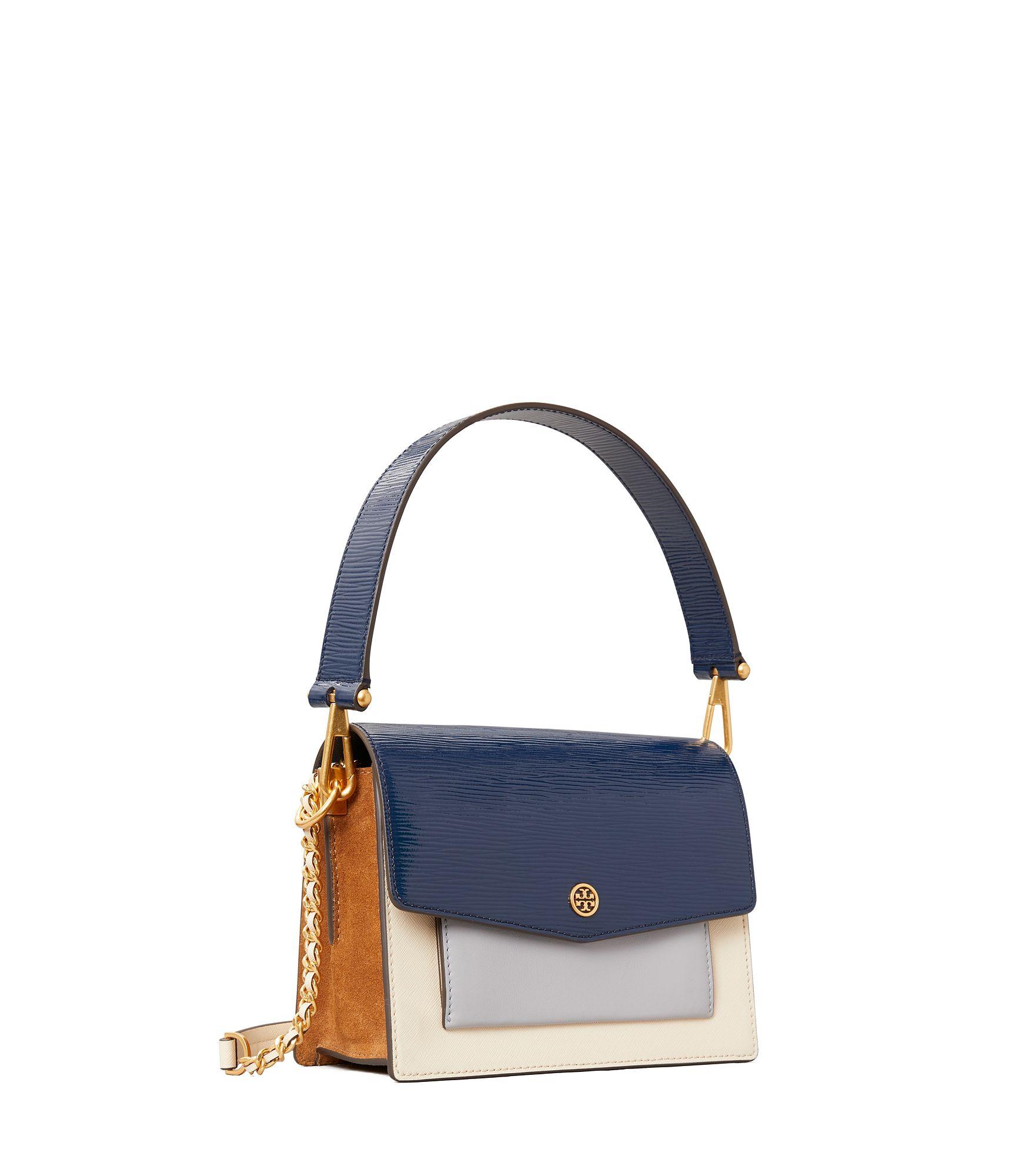 Tory Burch Robinson Color-block Convertible Shoulder Bag in Blue | Lyst