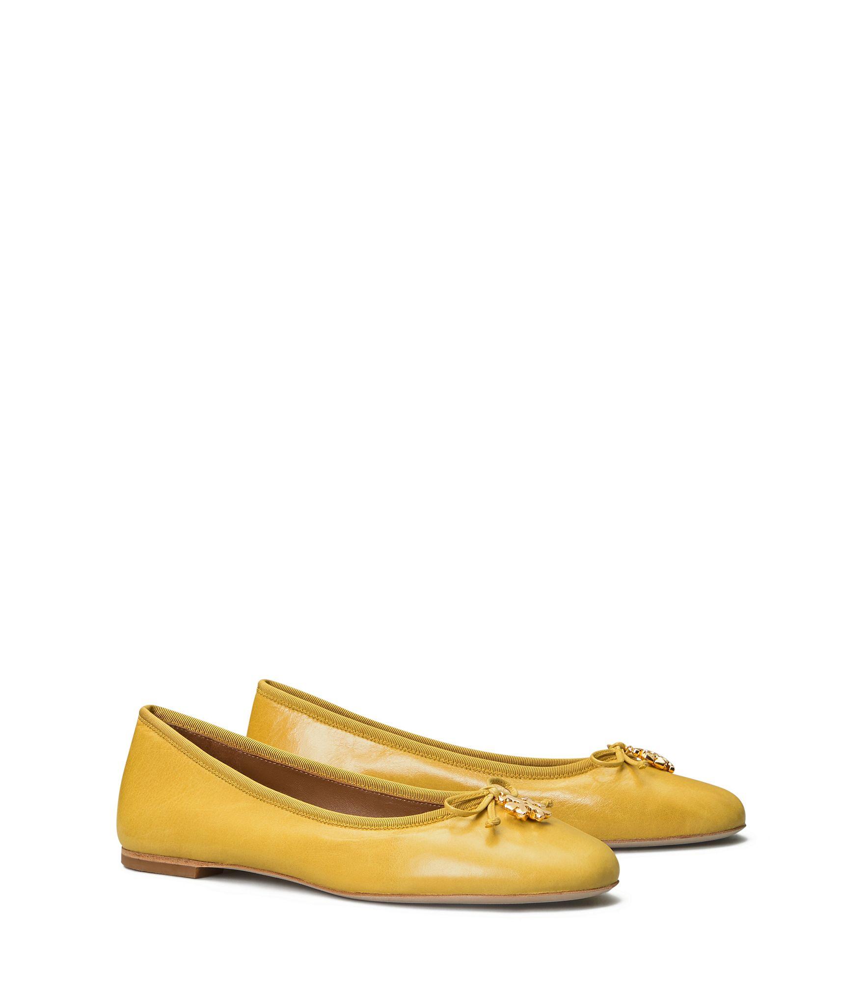 Tory Burch Tory Charm Ballet Flat in Yellow | Lyst Canada