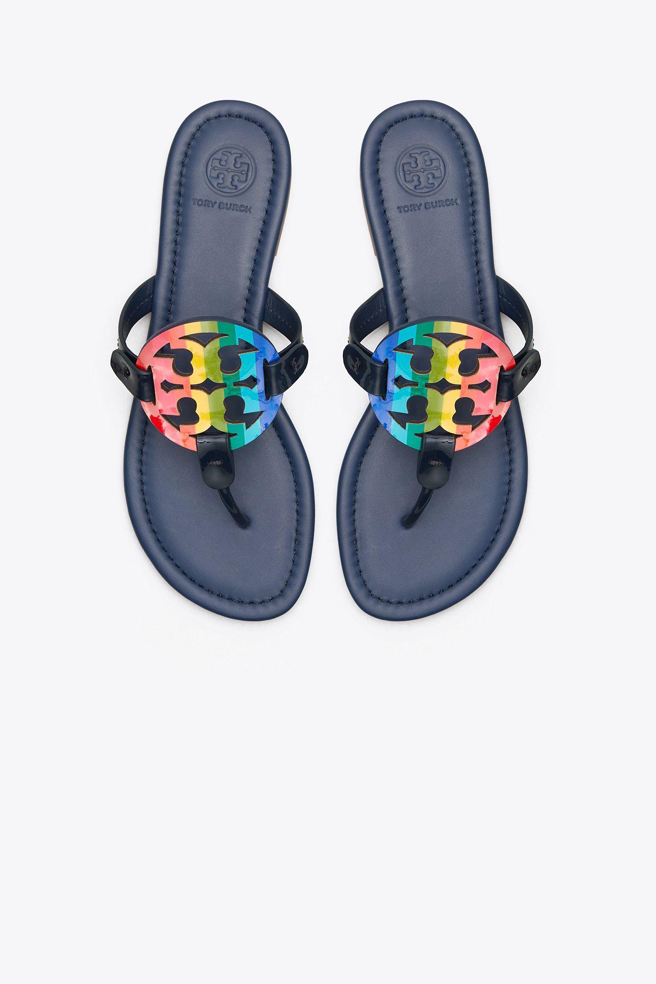 miller rainbow flat sandals