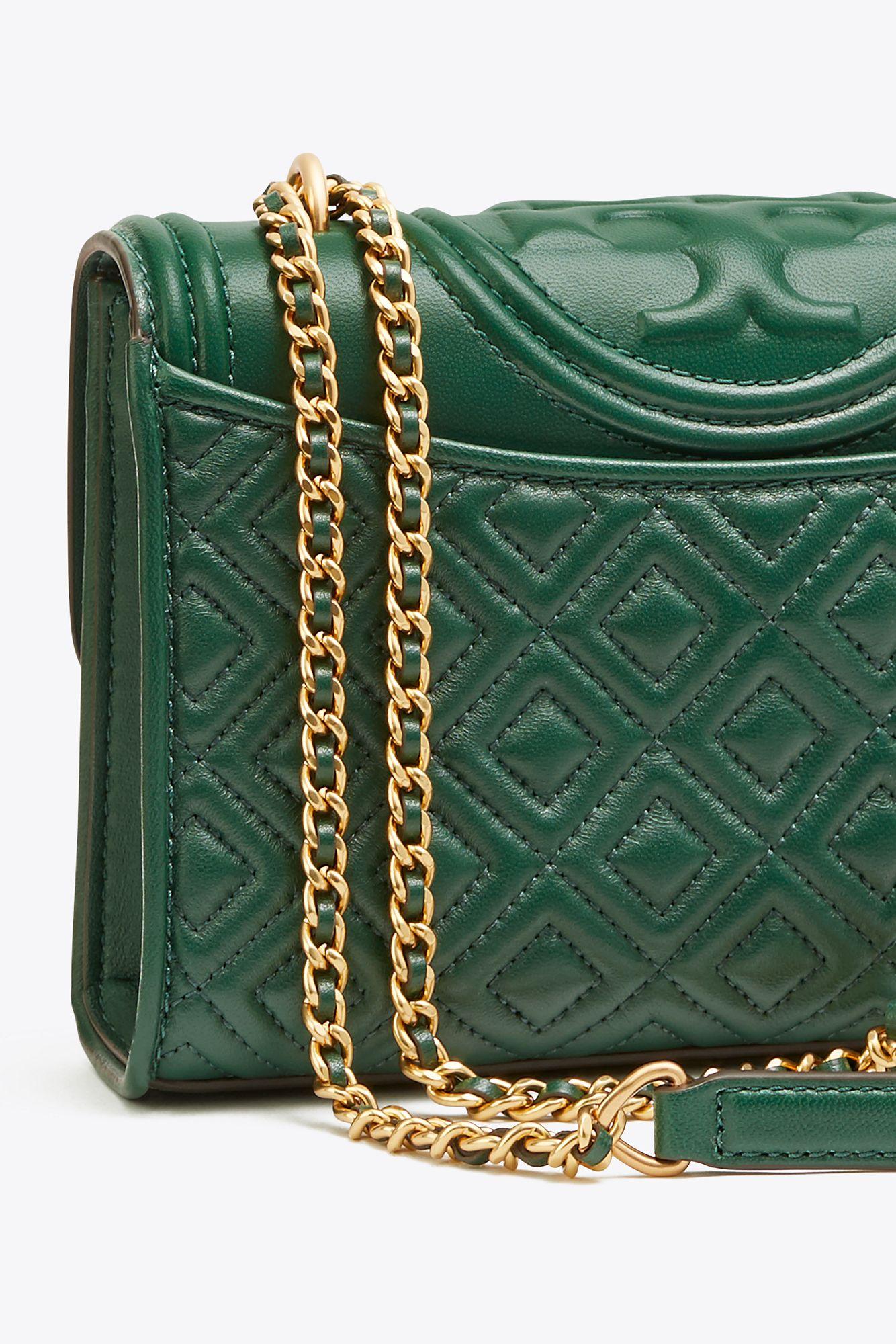 Tory Burch Fleming Quilted Lambskin Leather Convertible Shoulder Bag in