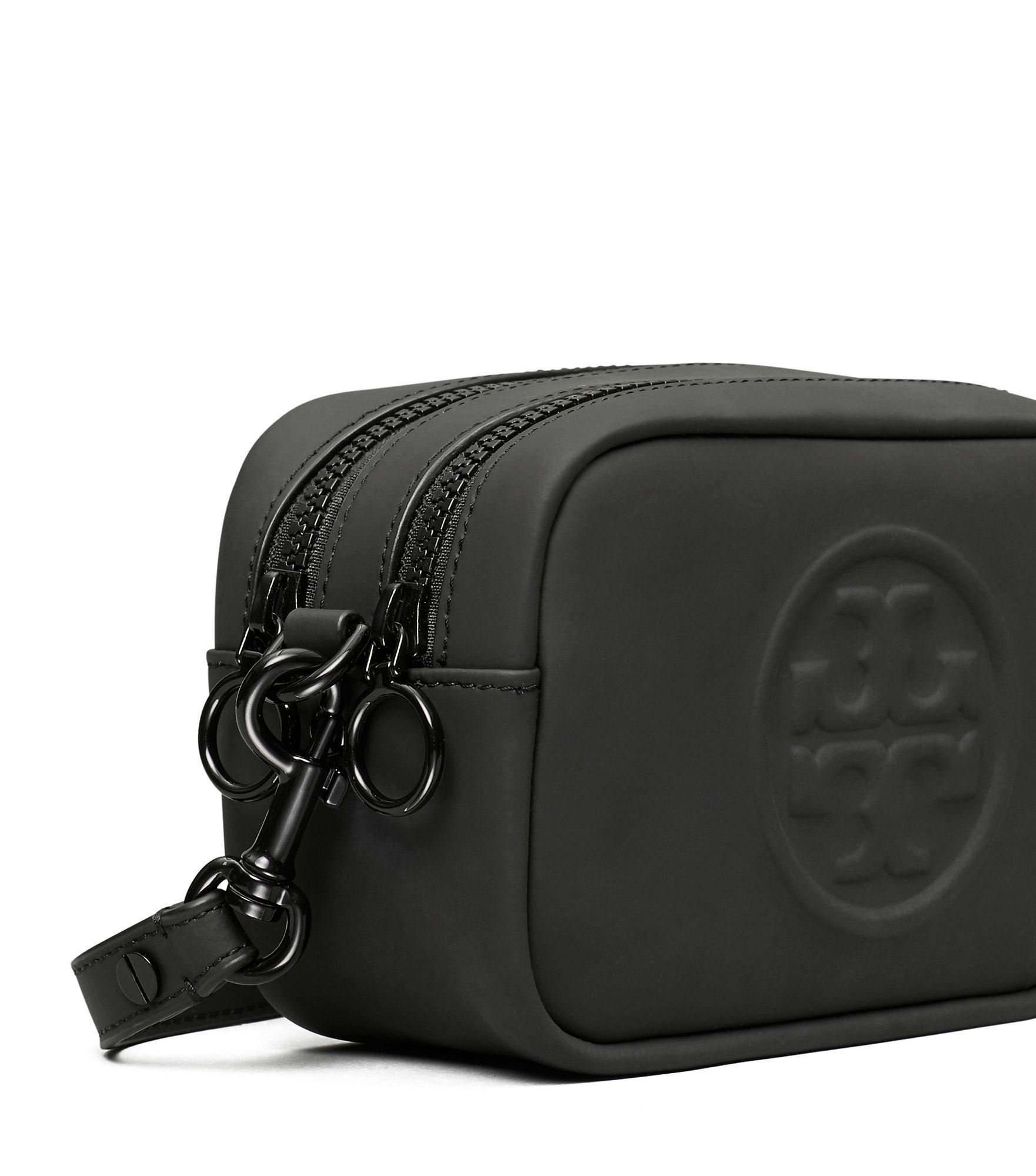 Tory Burch Leather Perry Bombe Matte Mini Bag in Black - Lyst