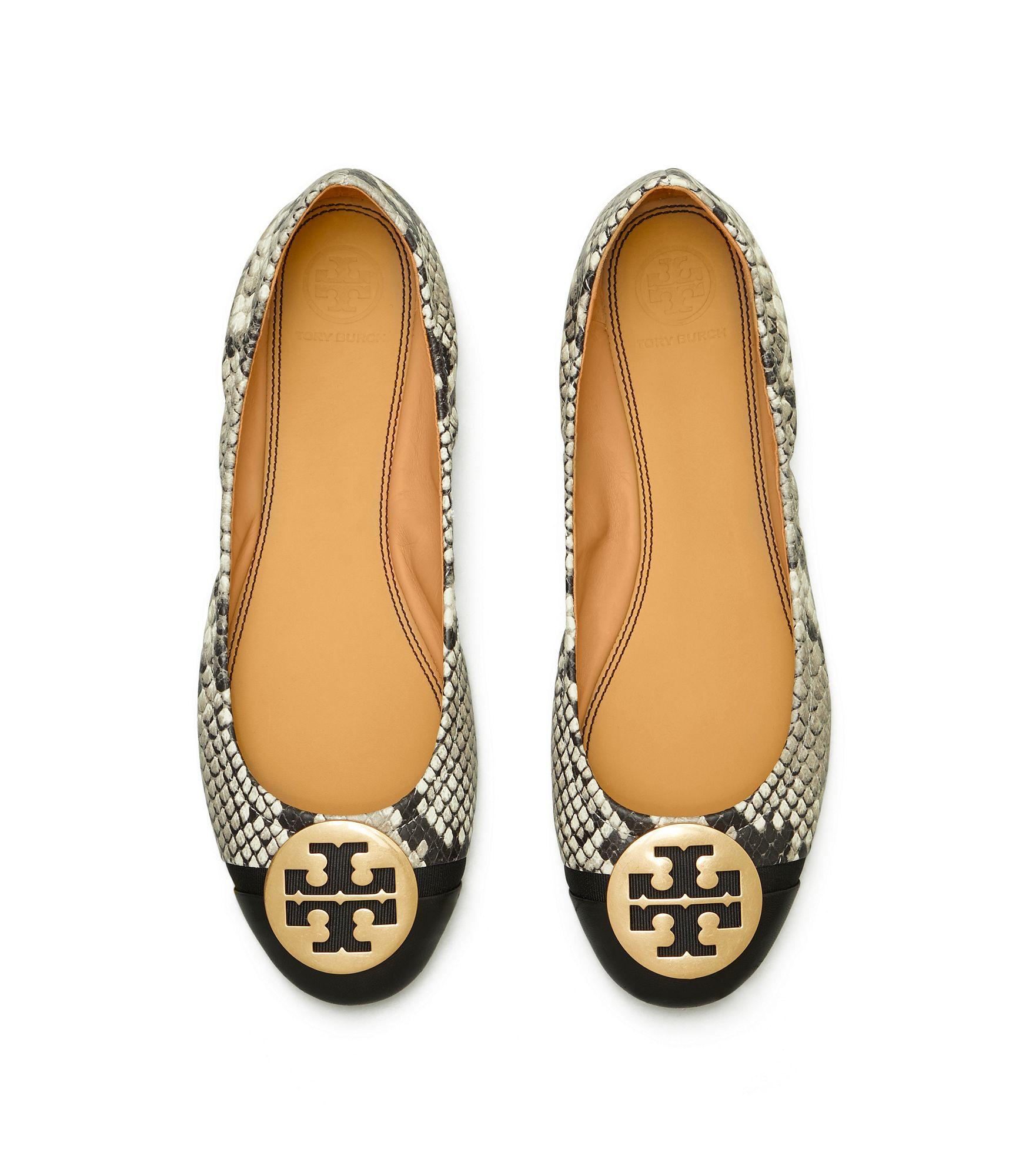 minnie cap toe ballet flat tory burch