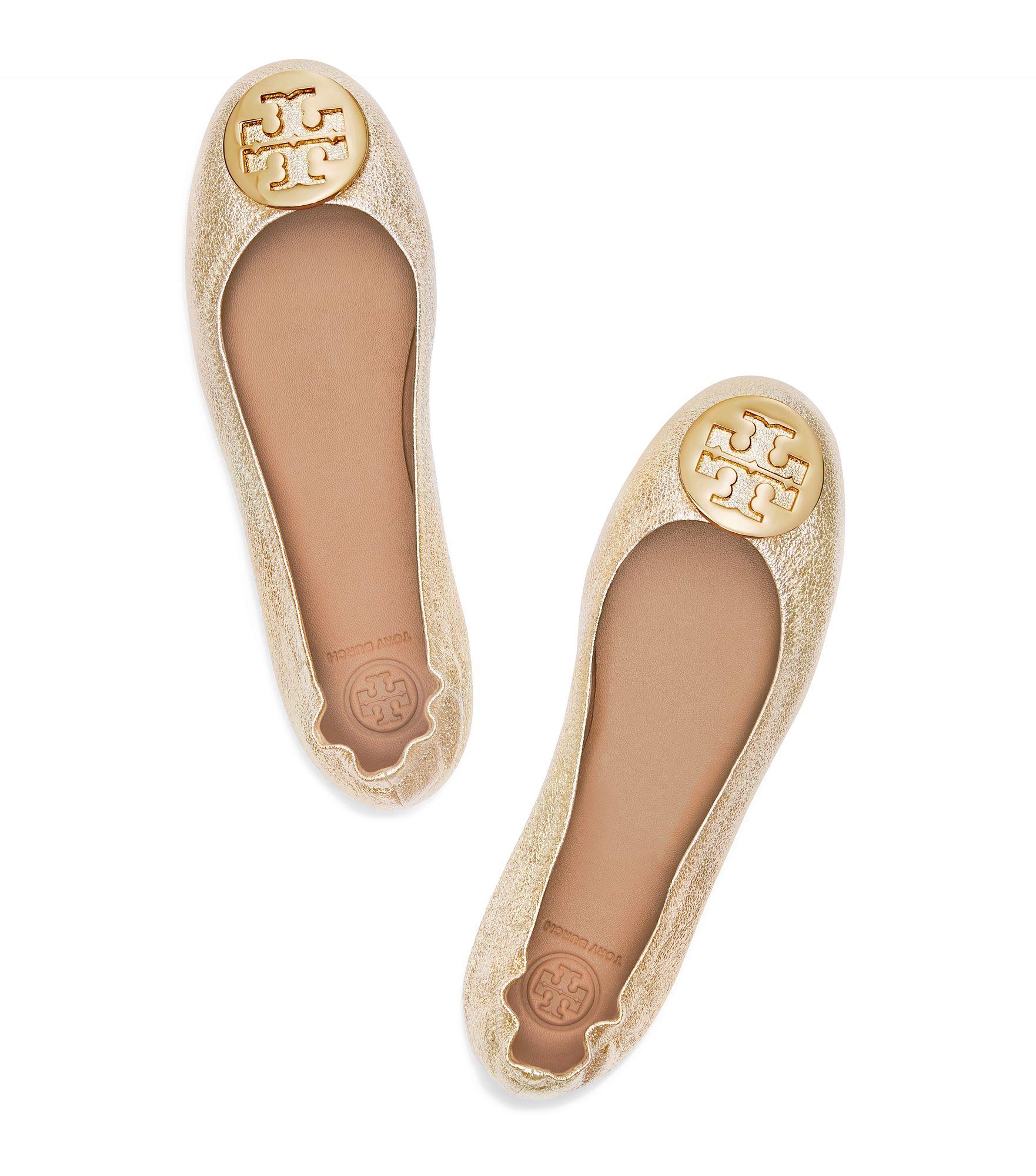 Tory Burch Gold Ballet Flats on Sale, SAVE 58% 
