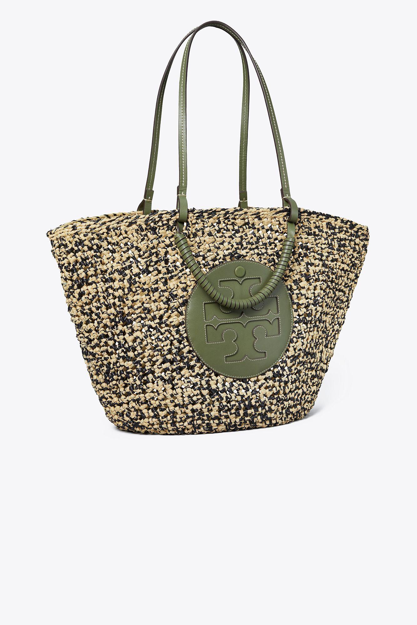 Tory Burch Ella Straw Box Weave Basket Tote in Metallic Lyst