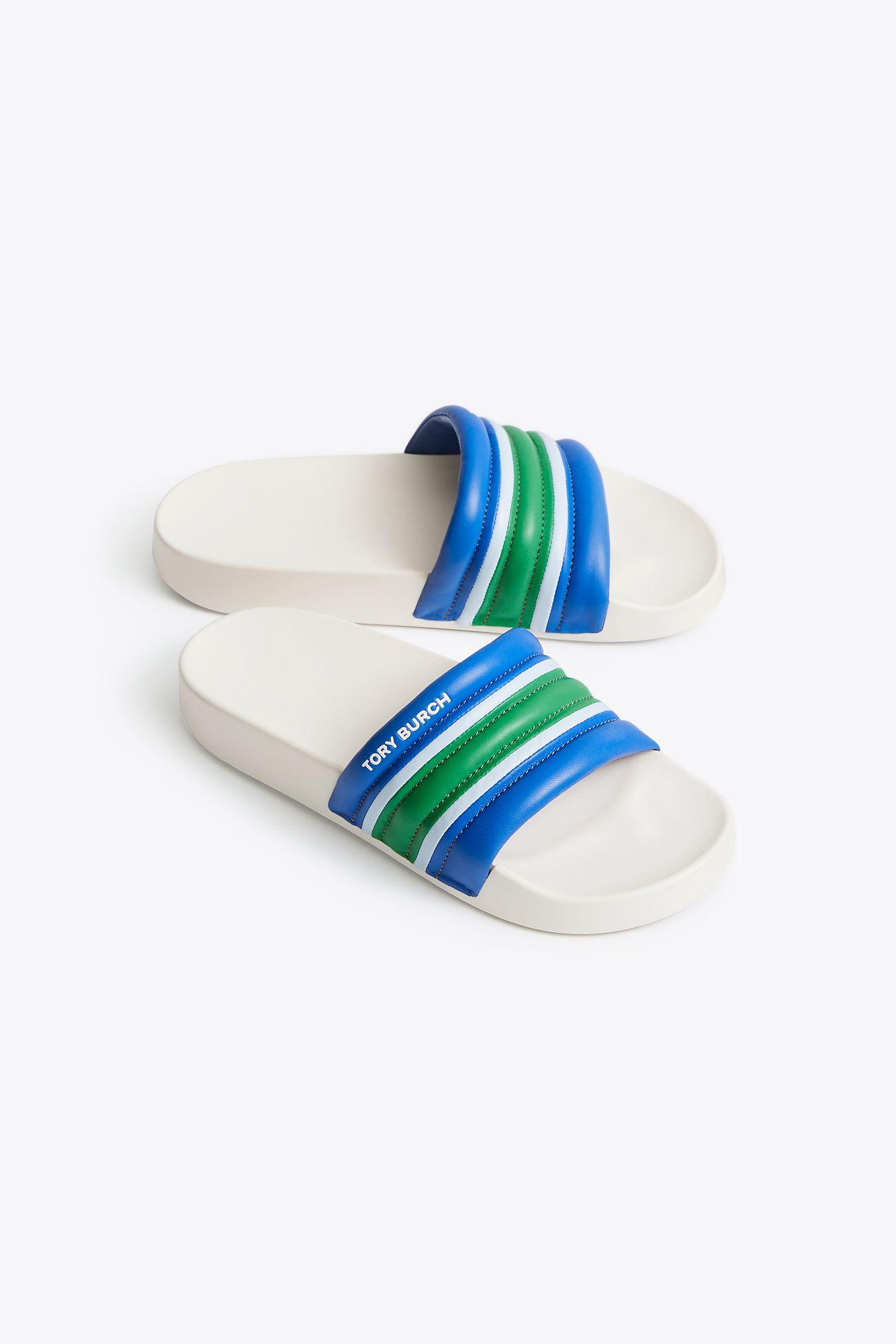 tory burch striped slide