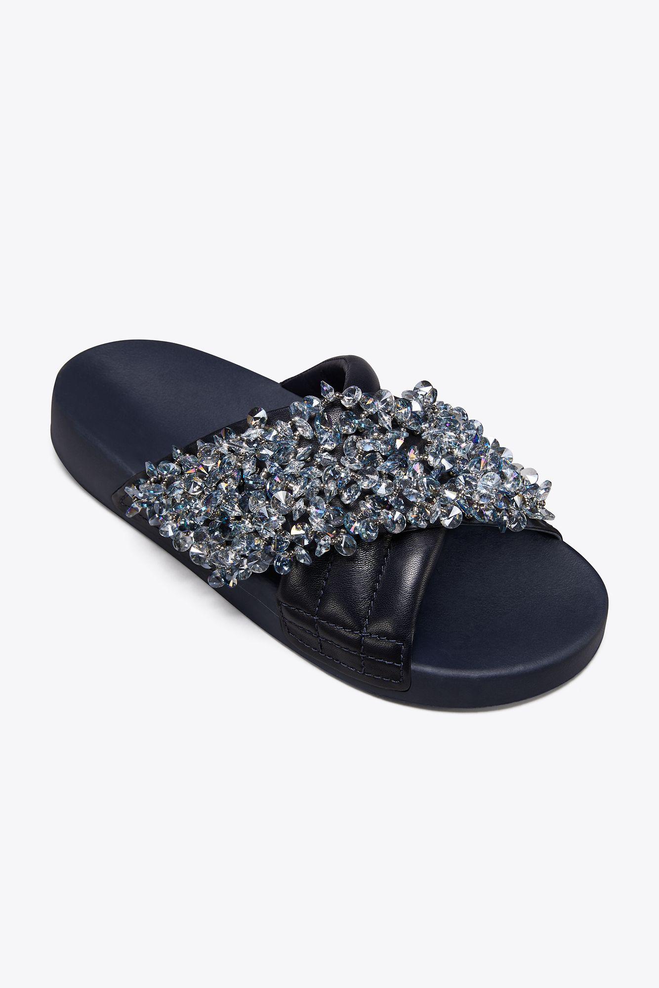 colorful tory burch slides