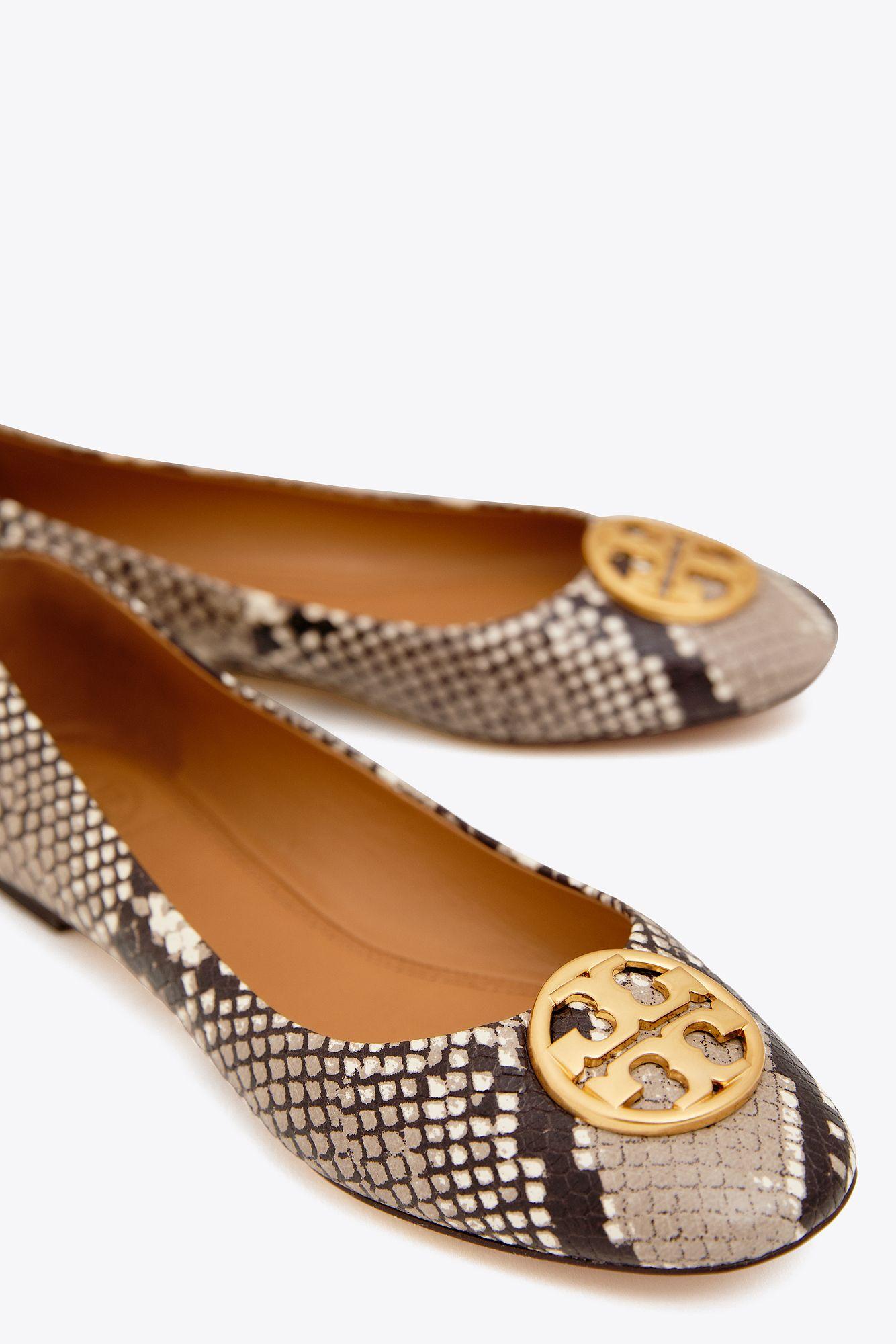 Tory Burch Leather Chelsea Embossed Ballet Flats - Lyst