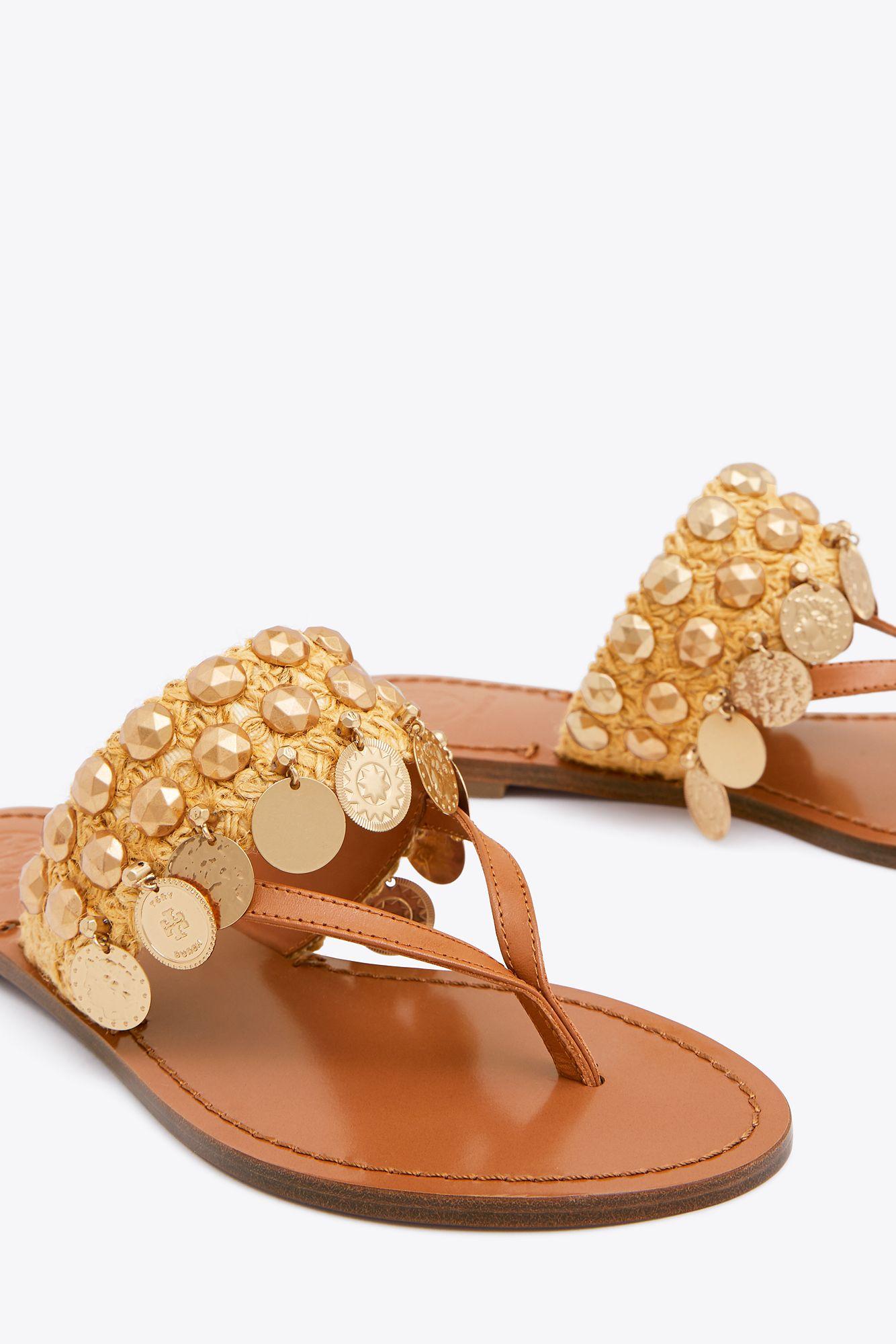 tory burch coin sandals